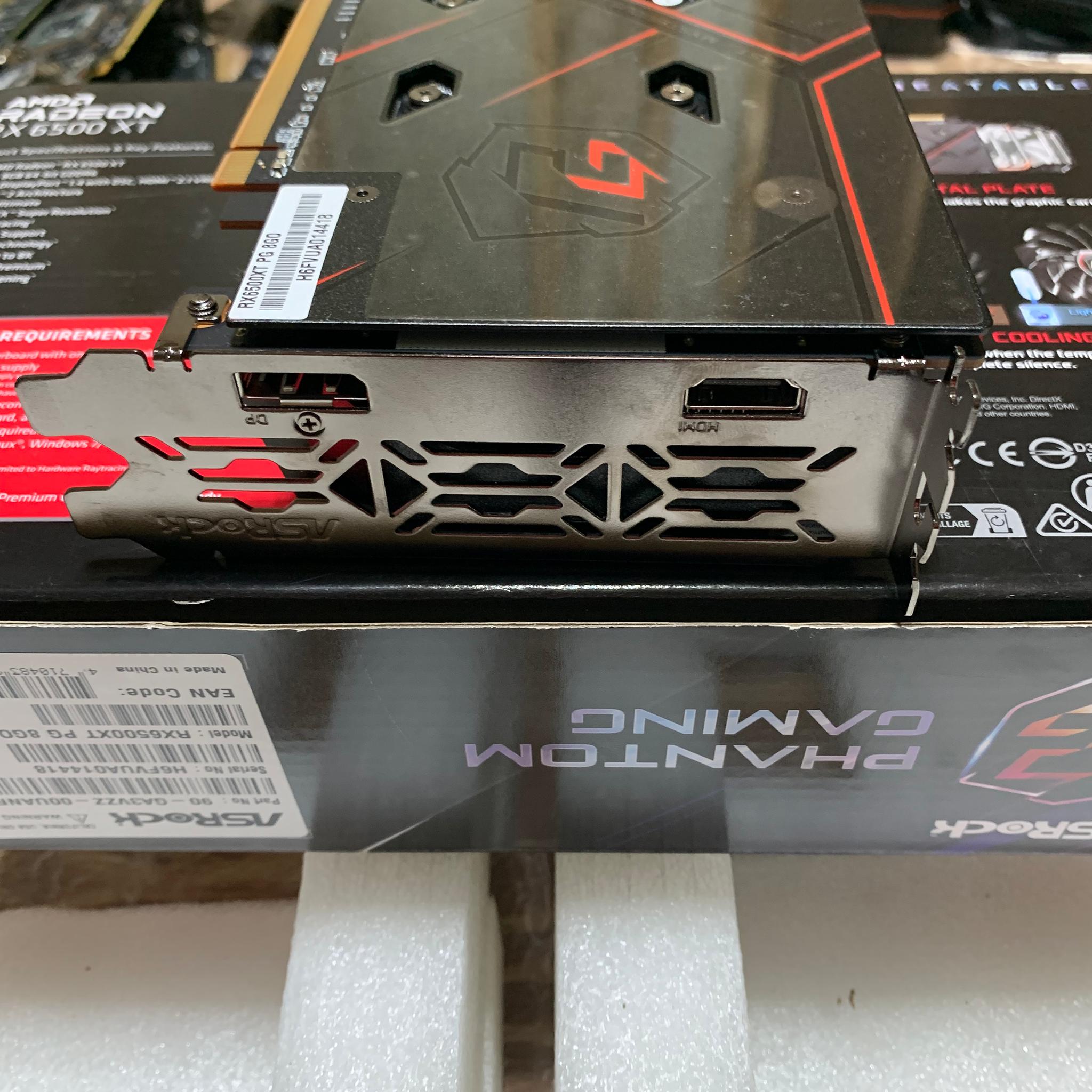 NEW 6500 XT 8GB OPEN BOX ASROCK PHANTOM GAMING