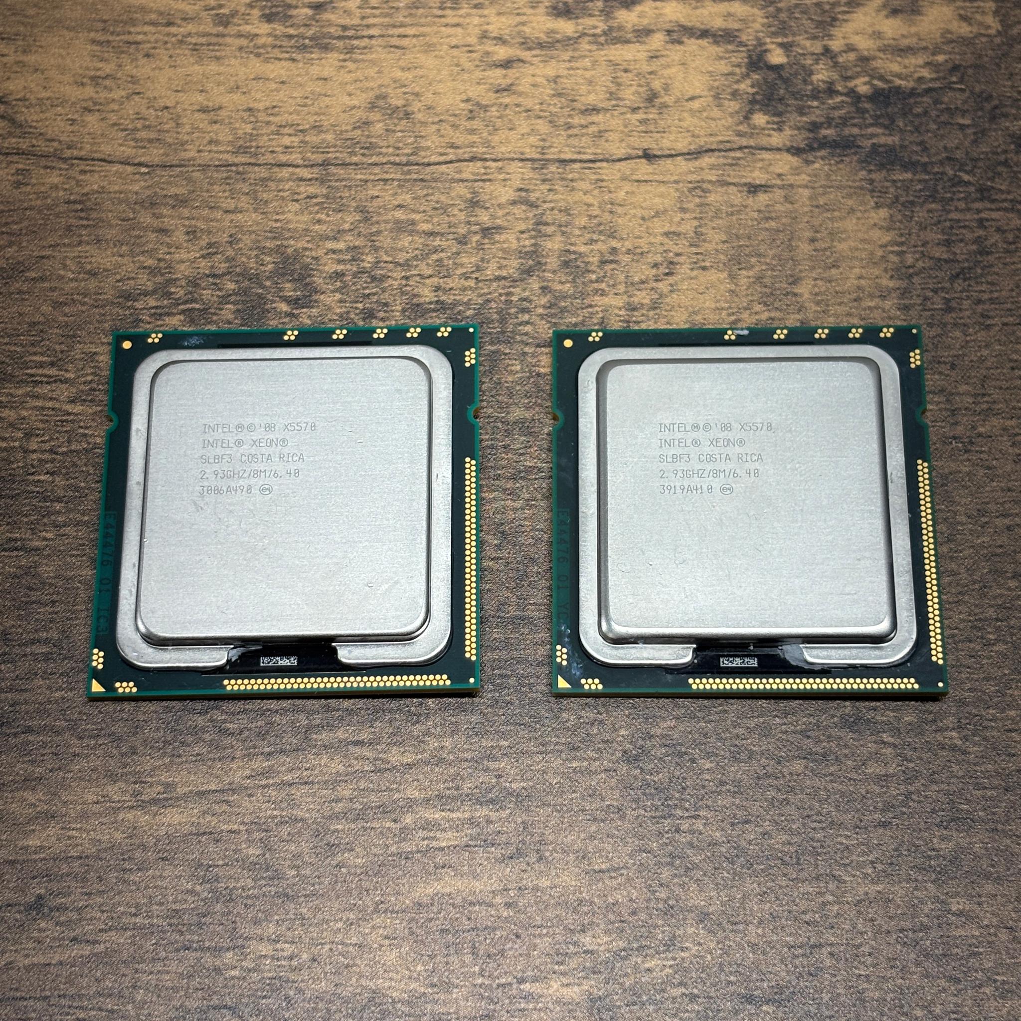 2x Intel Xeon X5570 2.93GHz Quad Core LGA 1366 CPUs – Tested Working