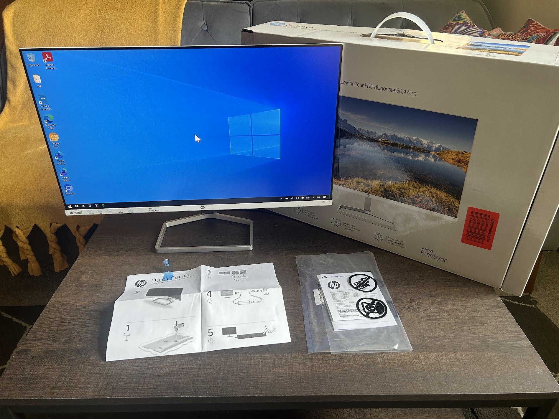 White Monitor HP M24fwa 23.8-in IPS FHD