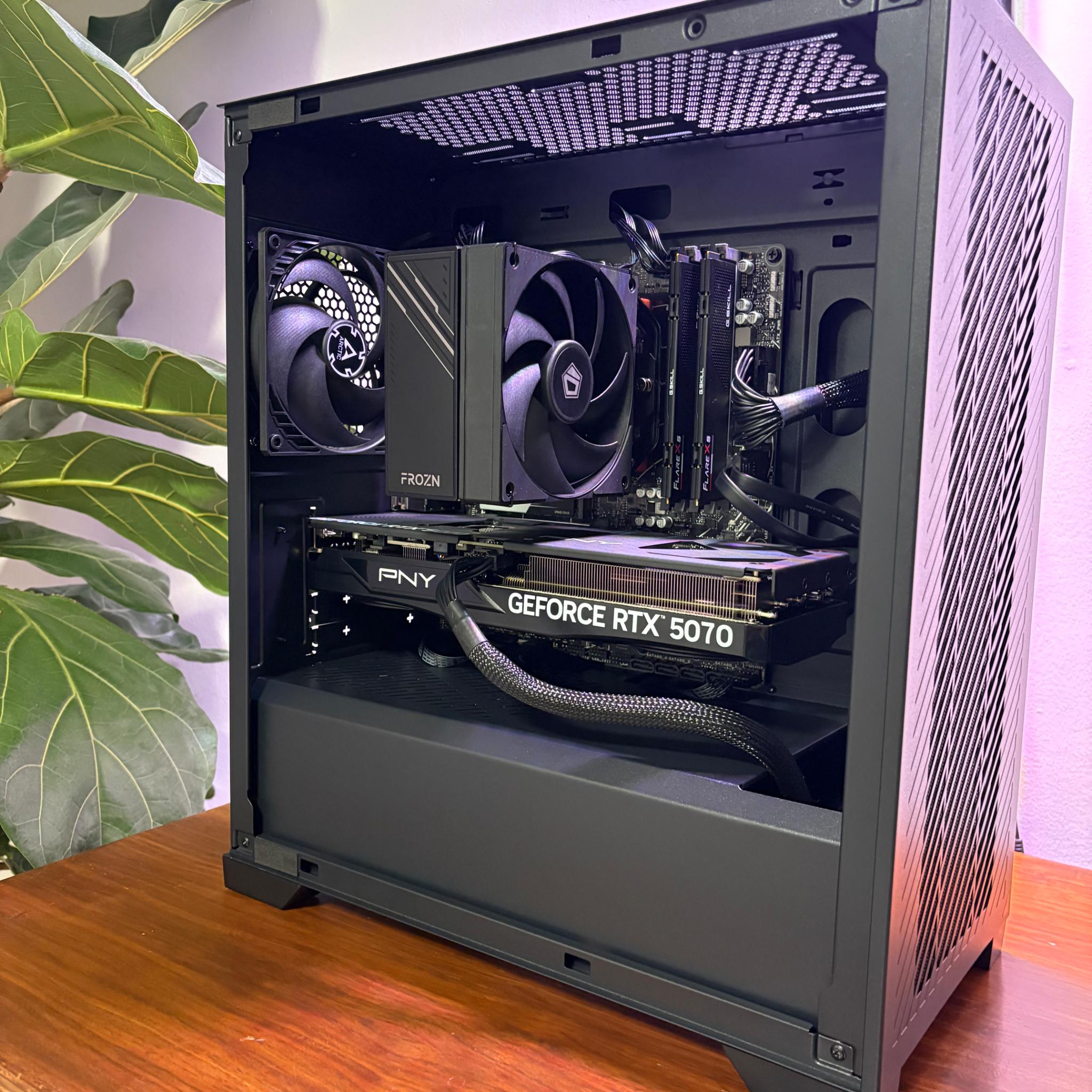 RTX 5070 | Ryzen 5 9600X | 32GB DDR5 | 1TB SSD | 750W PSU | 4 x Fans | WiFi