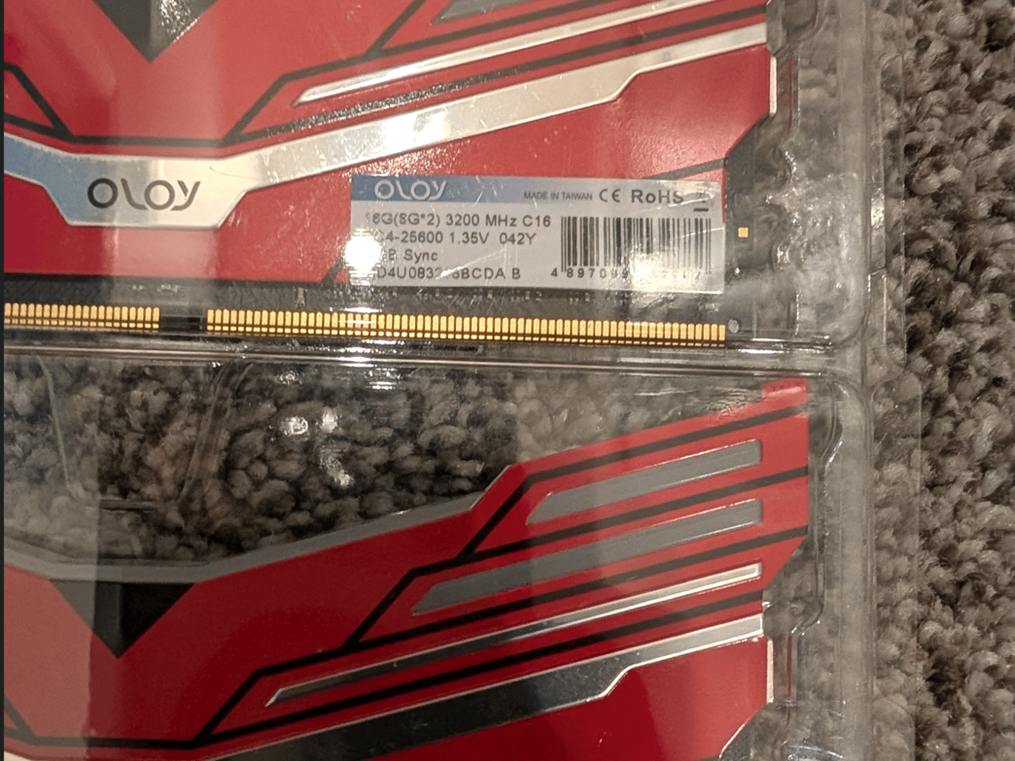 OLOy Warhawk RGB 16GB (2x8GB) DDR4 3200MHz CL16 Desktop RAM Memory Kit Red