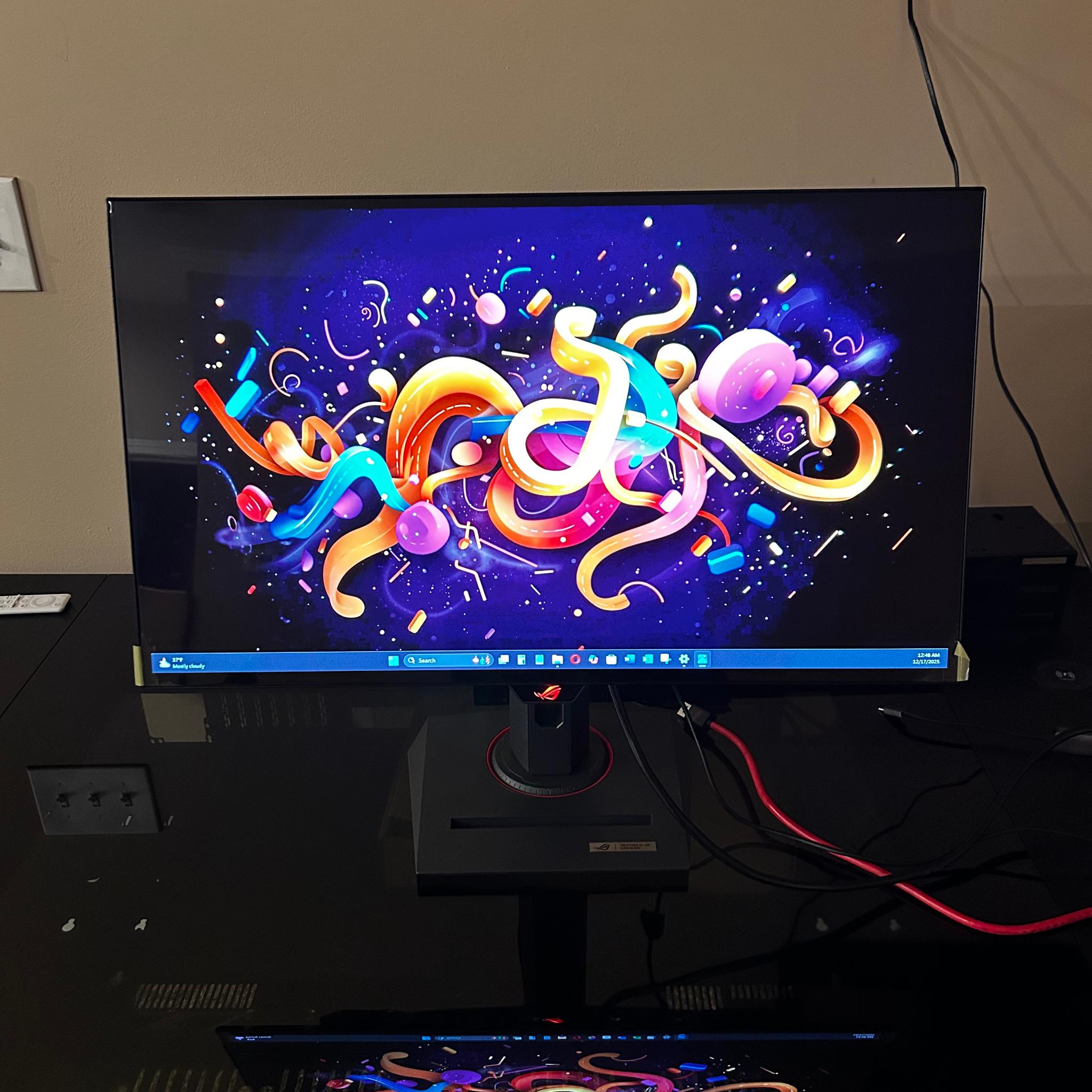 New ASUS ROG 27" 2K (2560 x 1440) 240Hz Gaming Monitor (PG27AQDM) (With Screeen Protector!)