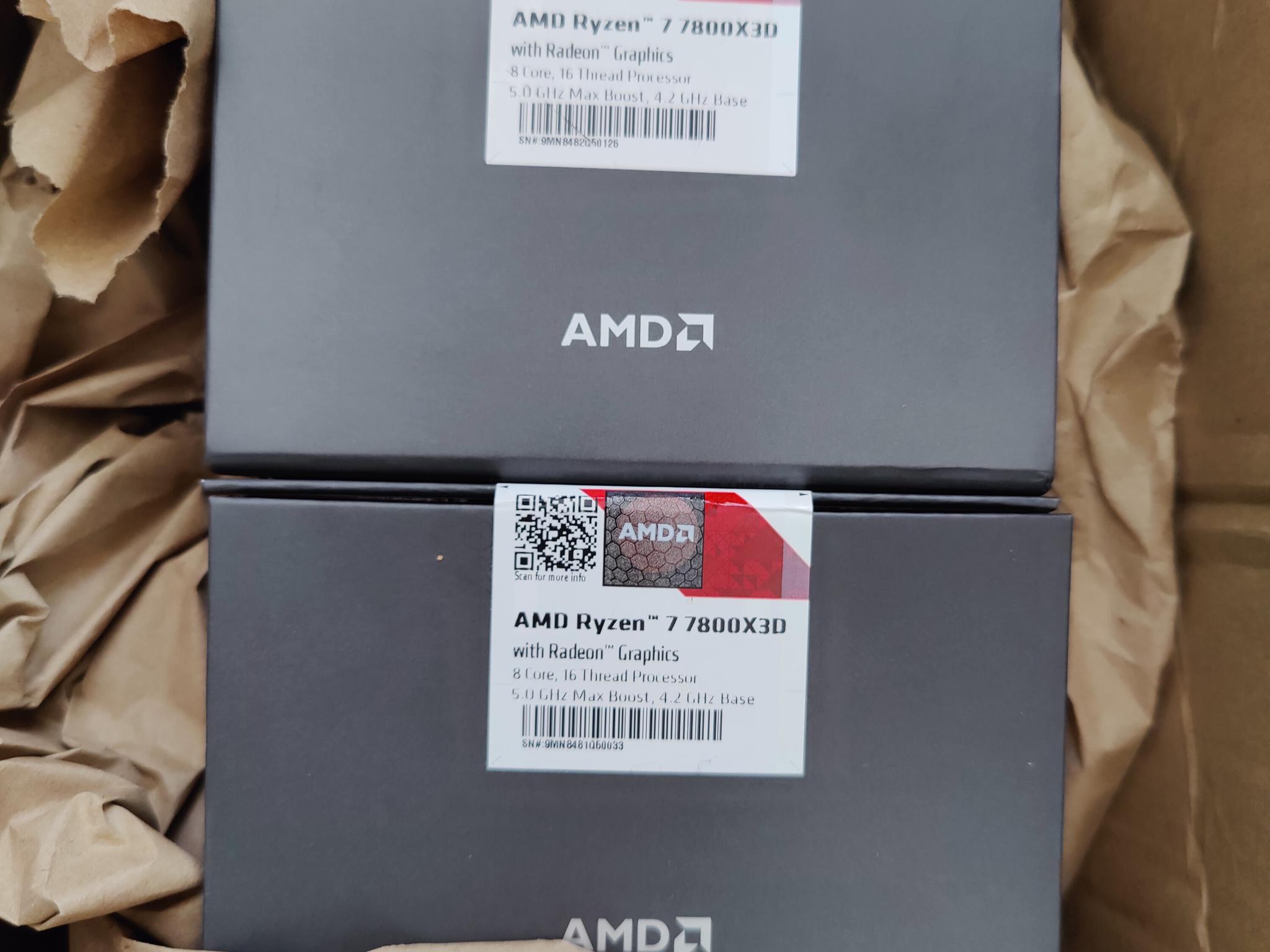 BNIB AMD 7800x3D lot of 2
