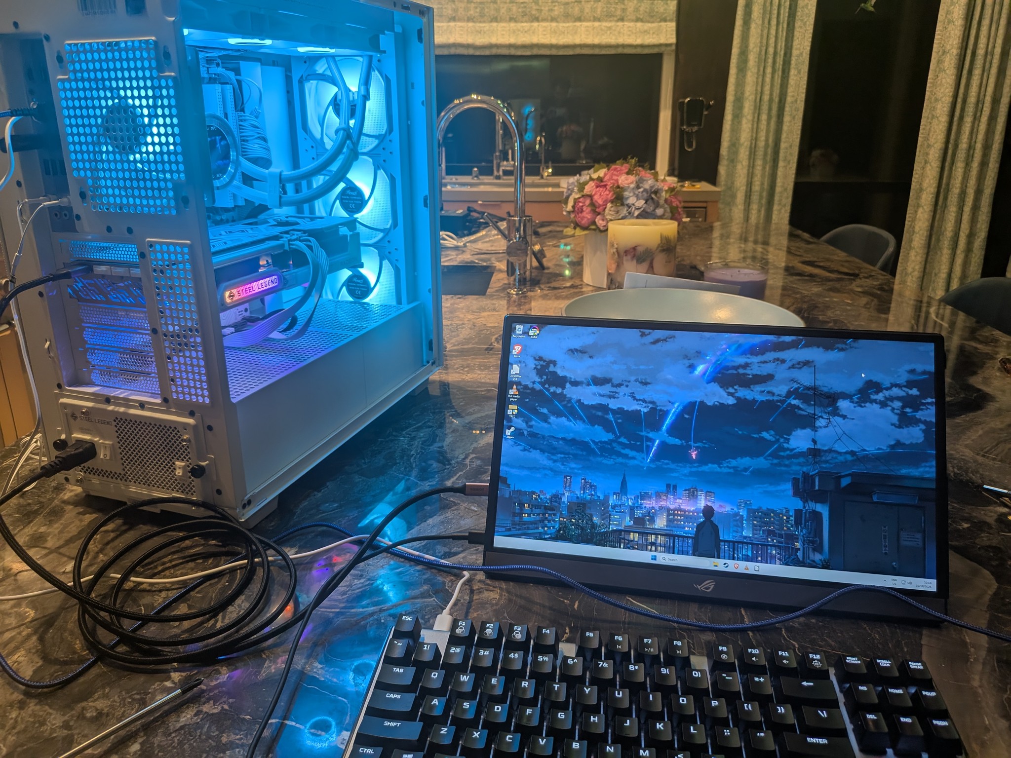 4K Ice Machine - RX 9070 XT, Ryzen 7 7800X3D, 64 GB DDR5, 4 TB Gen 4 NVME, Liquid Cooled, RGB
