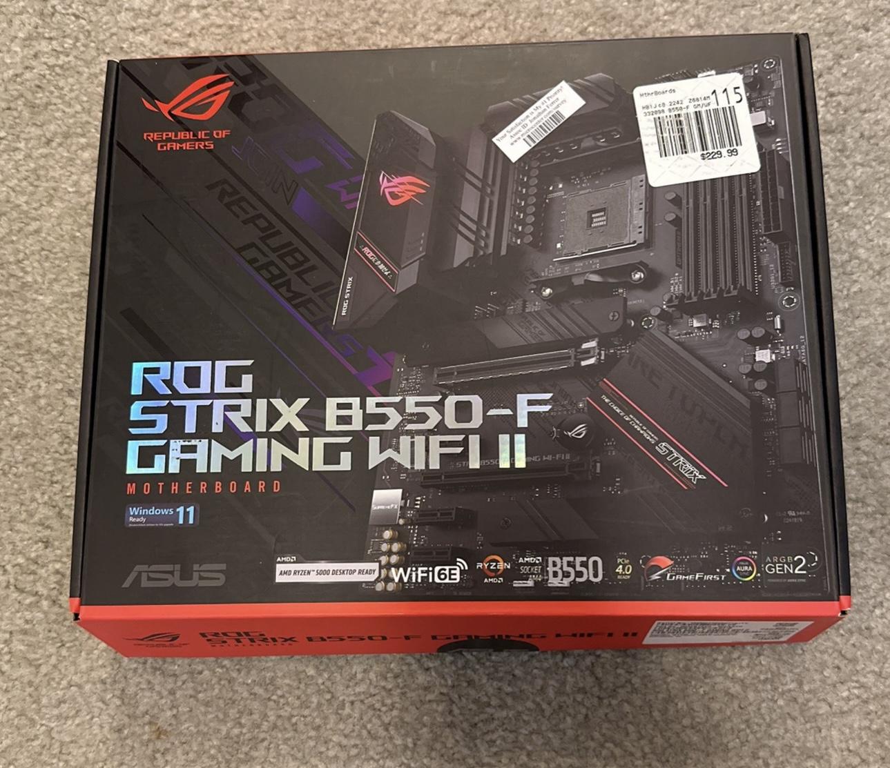 ASUS ROG Strix B550-F Gaming AMD AM4 Zen 3 Ryzen 5000 & 3rd Gen Ryzen ATX Gaming Motherboard