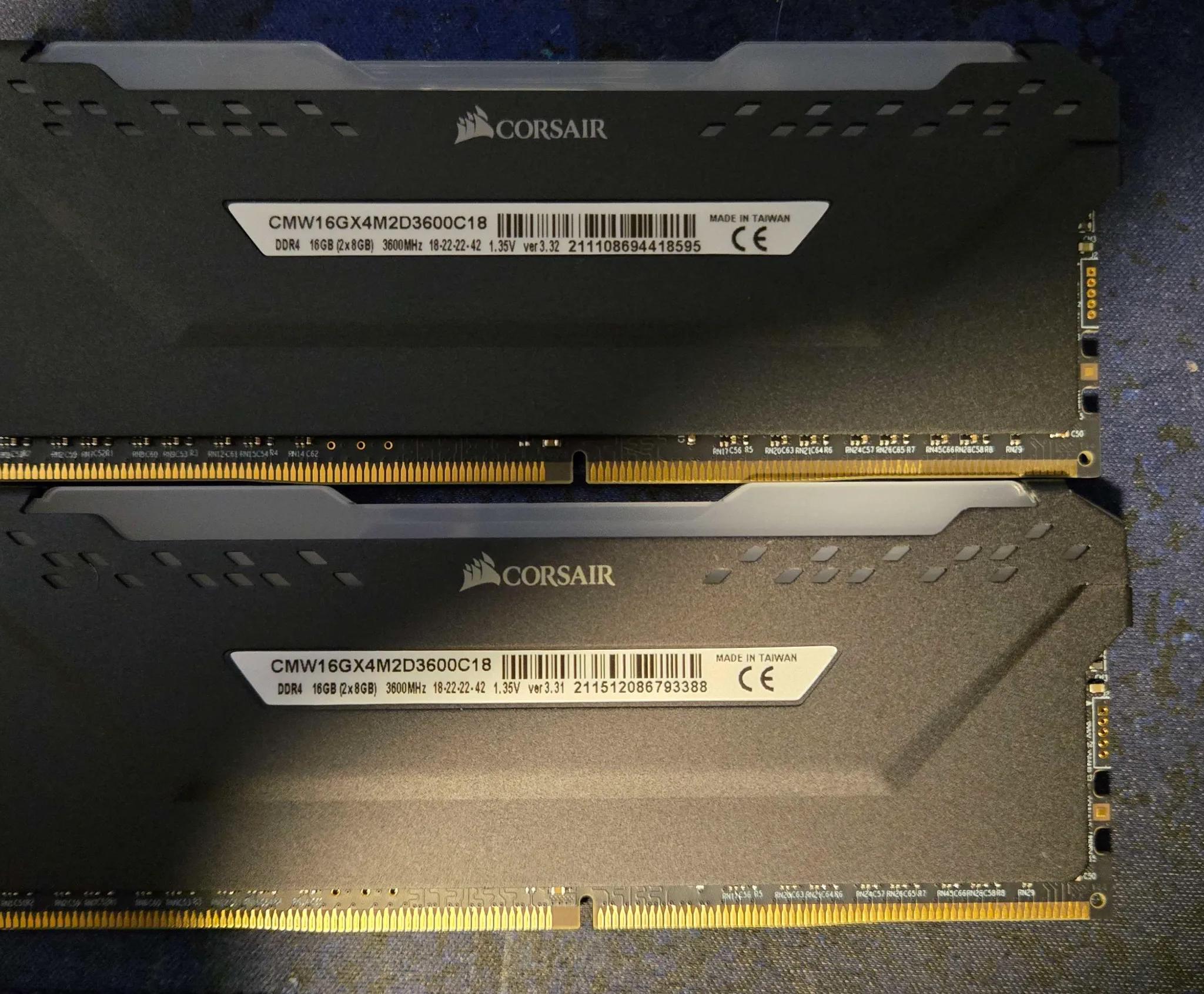 CORSAIR VENGEANCE RGB PRO DDR4 RAM 16GB (2x8GB) 3600MHz CL18