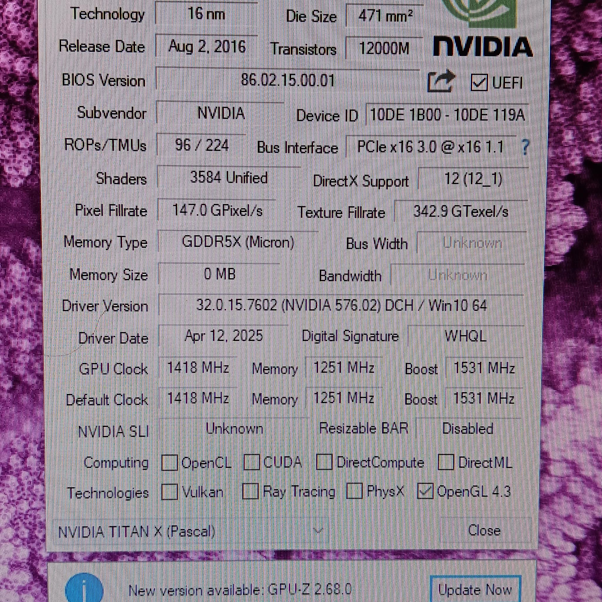 Nvidia Titan X Pascal 12GB *PLEASE READ DESCRIPTION CAREFULLY*