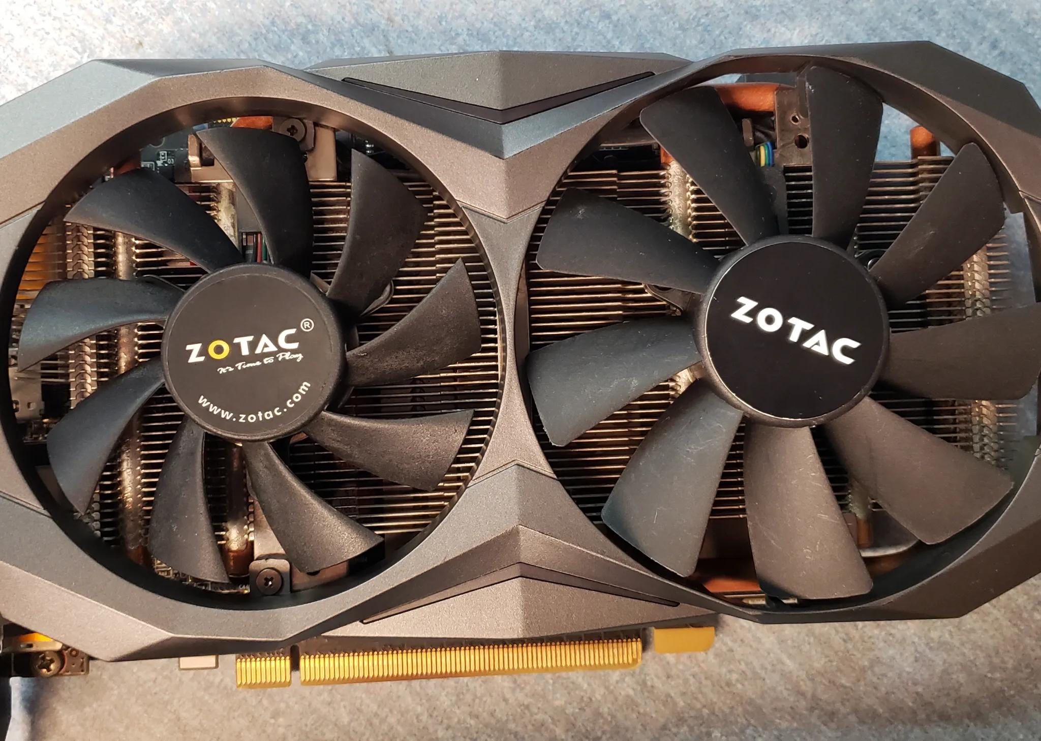Zotac GTX 1080 mini graphics card.