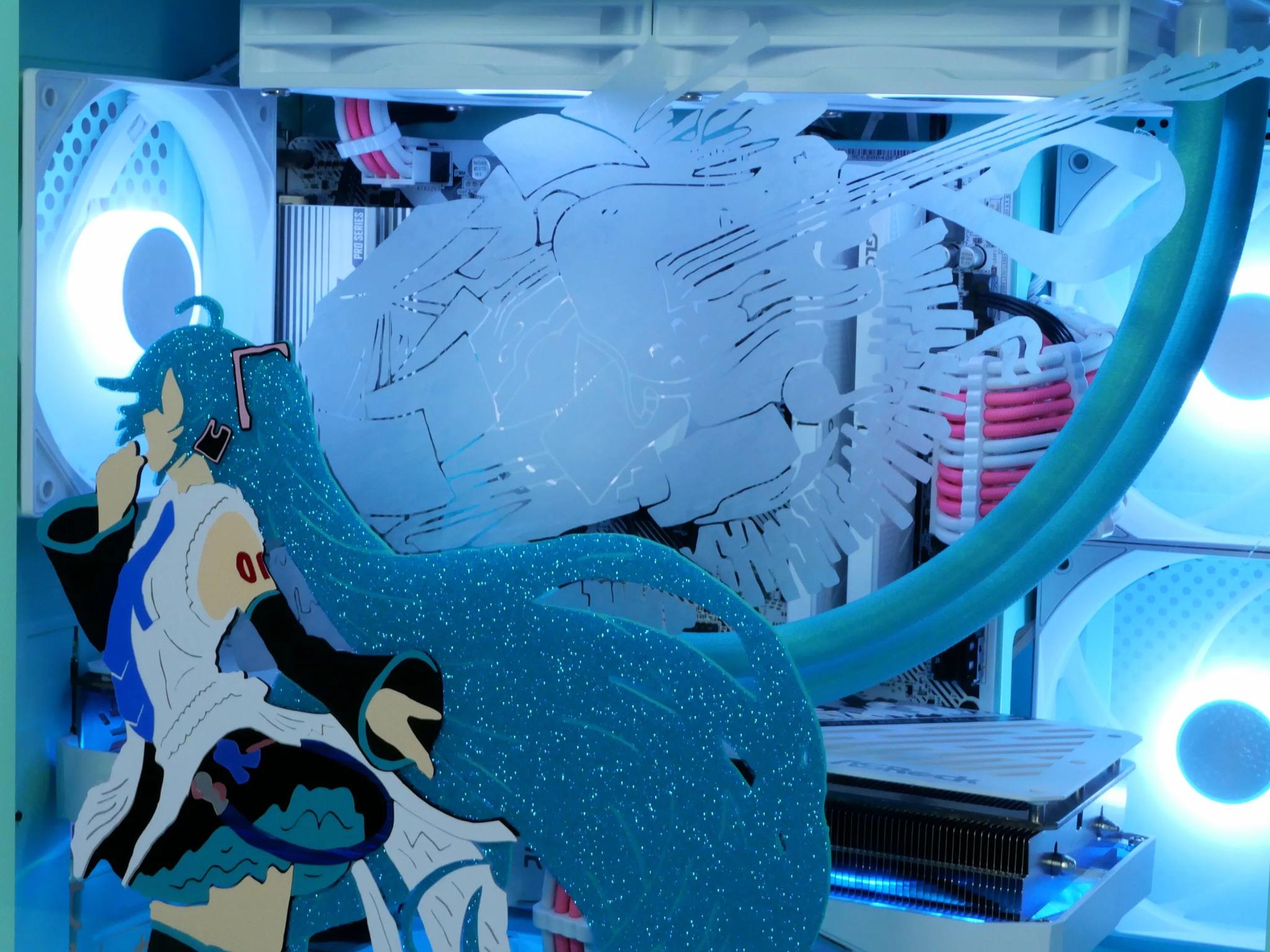 MIKU themed pc build COMMISSION