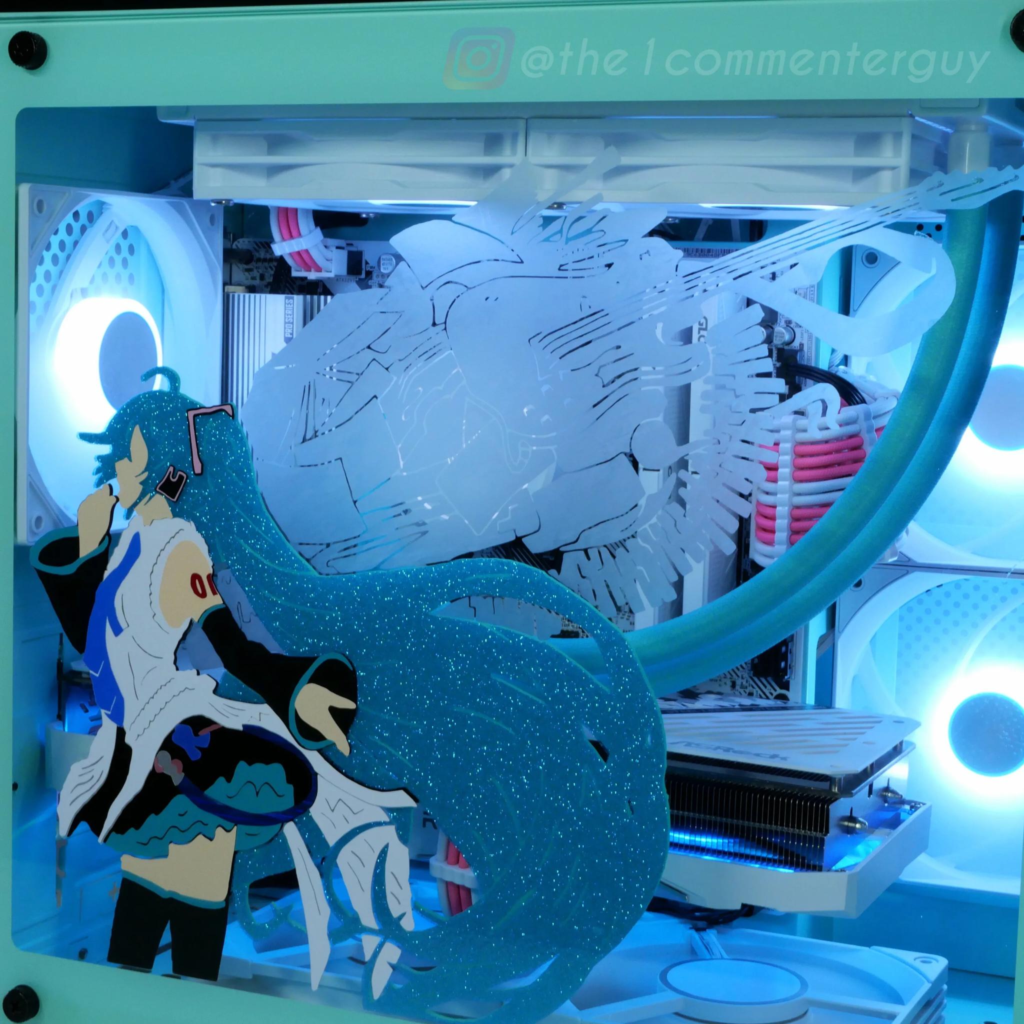 MIKU themed pc build COMMISSION