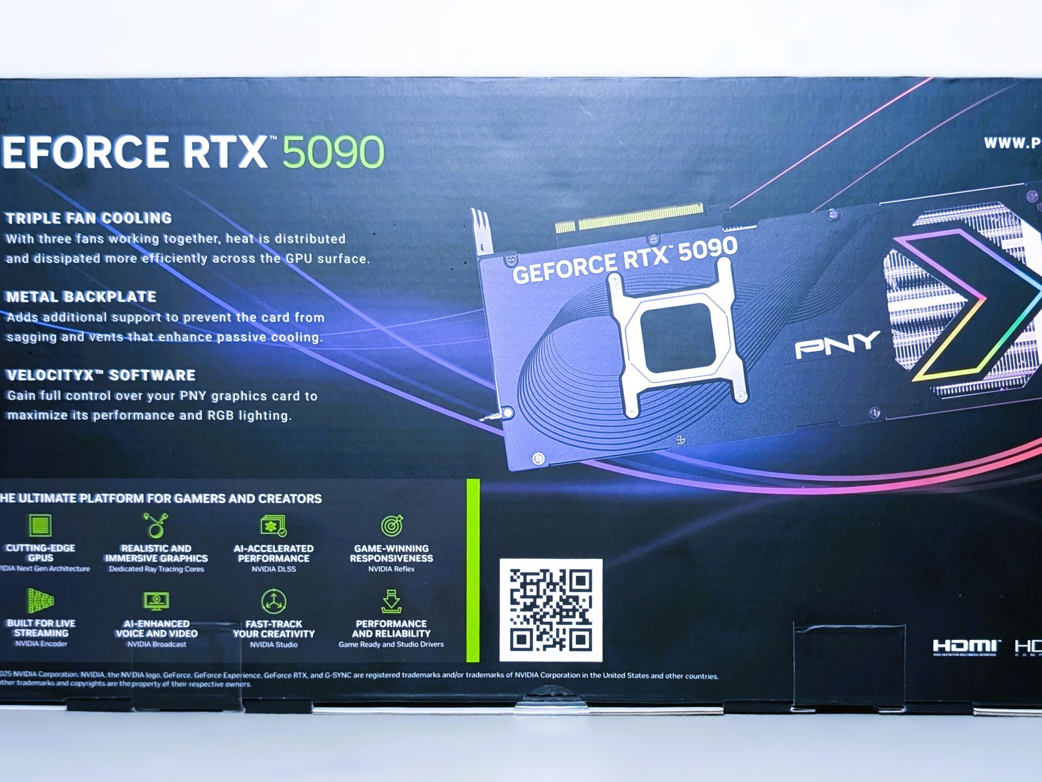 Pny Nvidia GeForce rtx 5090 Argb Epic-X oc Triple Fan 32gb gddr7
