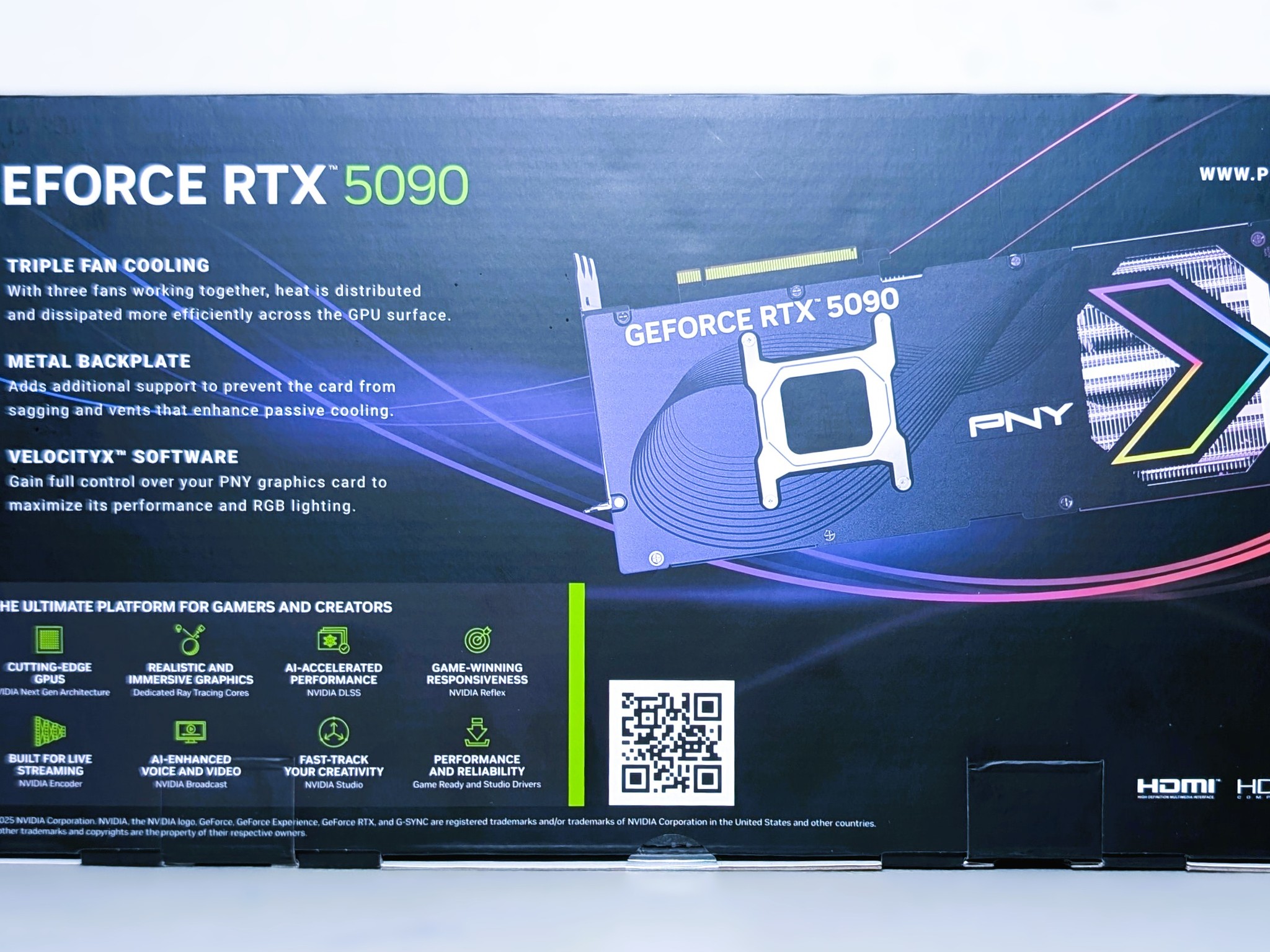 Pny Nvidia GeForce rtx 5090 Argb Epic-X oc Triple Fan 32gb gddr7