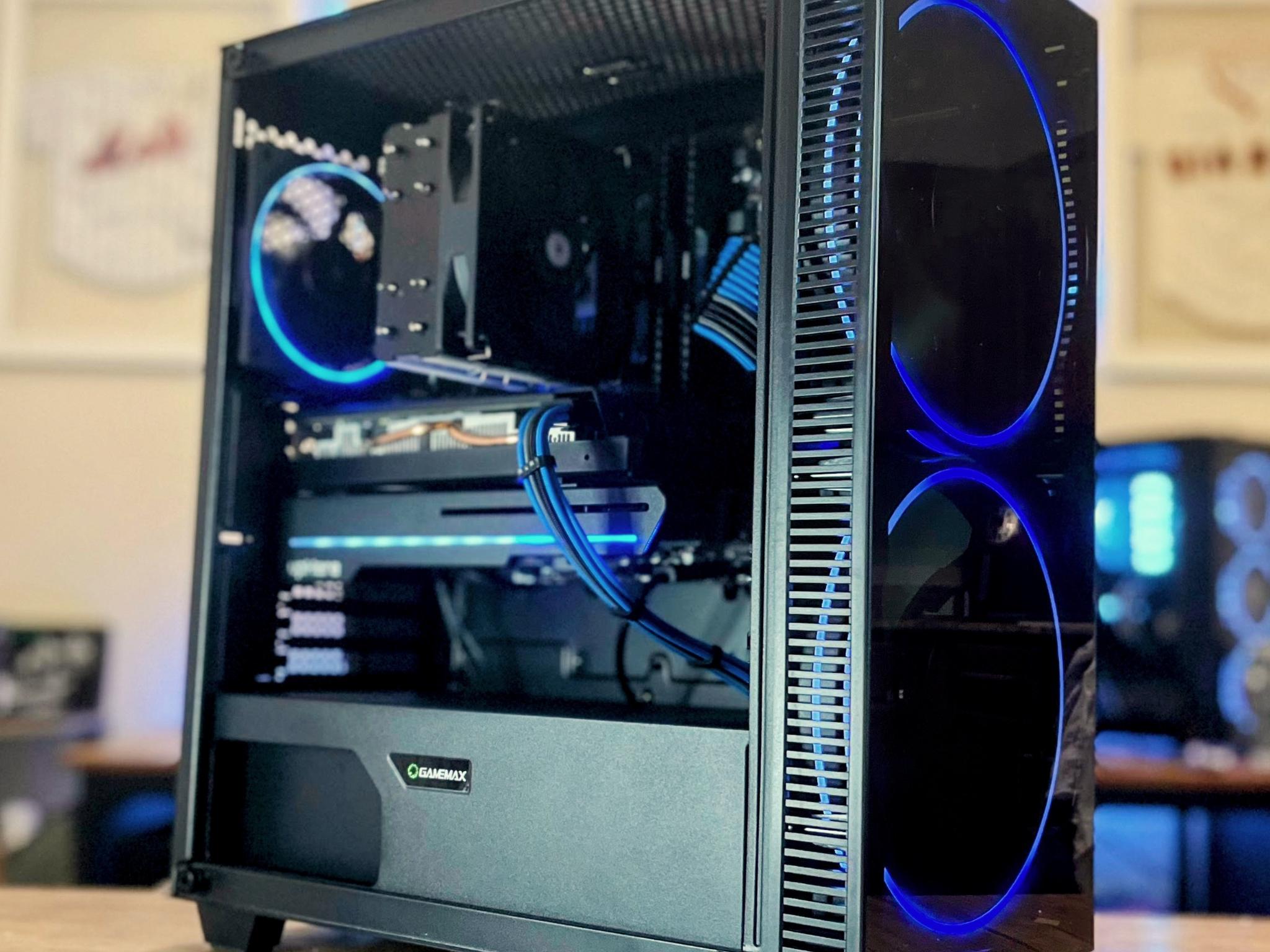 Black/Blue Gaming PC(RX 580 8GB +  RYZEN 3 1200)