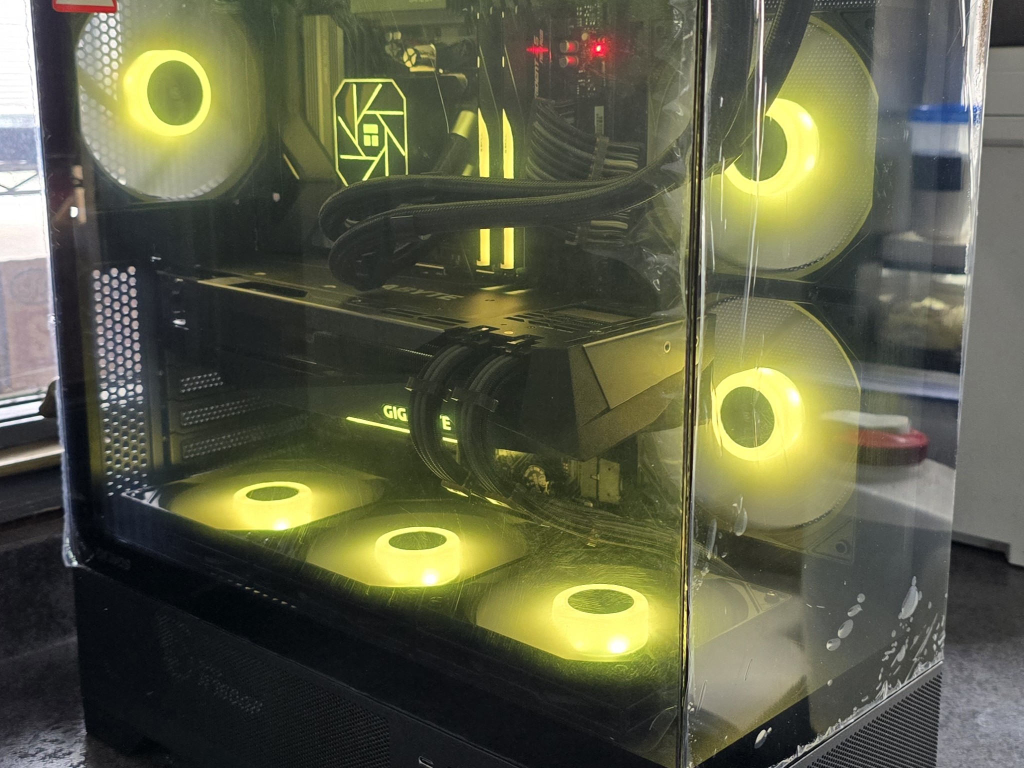 🟡⚫1440P CUSTOM PC | RTX 3080 | RYZEN 5 9600X | B850 MB | OKINOS AQUA 7 CASE⚫🟡