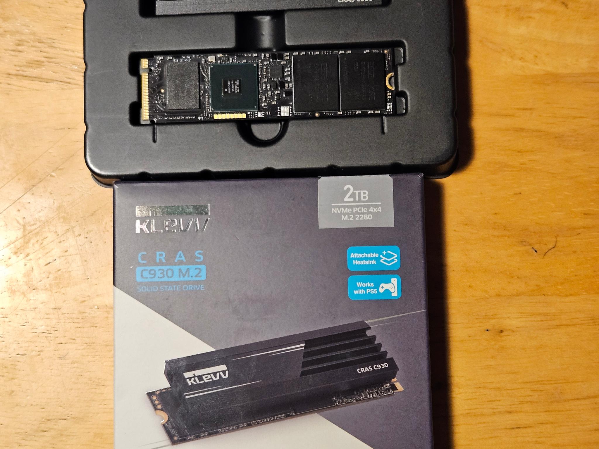 Klevv Cras 930 2TB NVME SSD with DRAM Cache and Heatsink