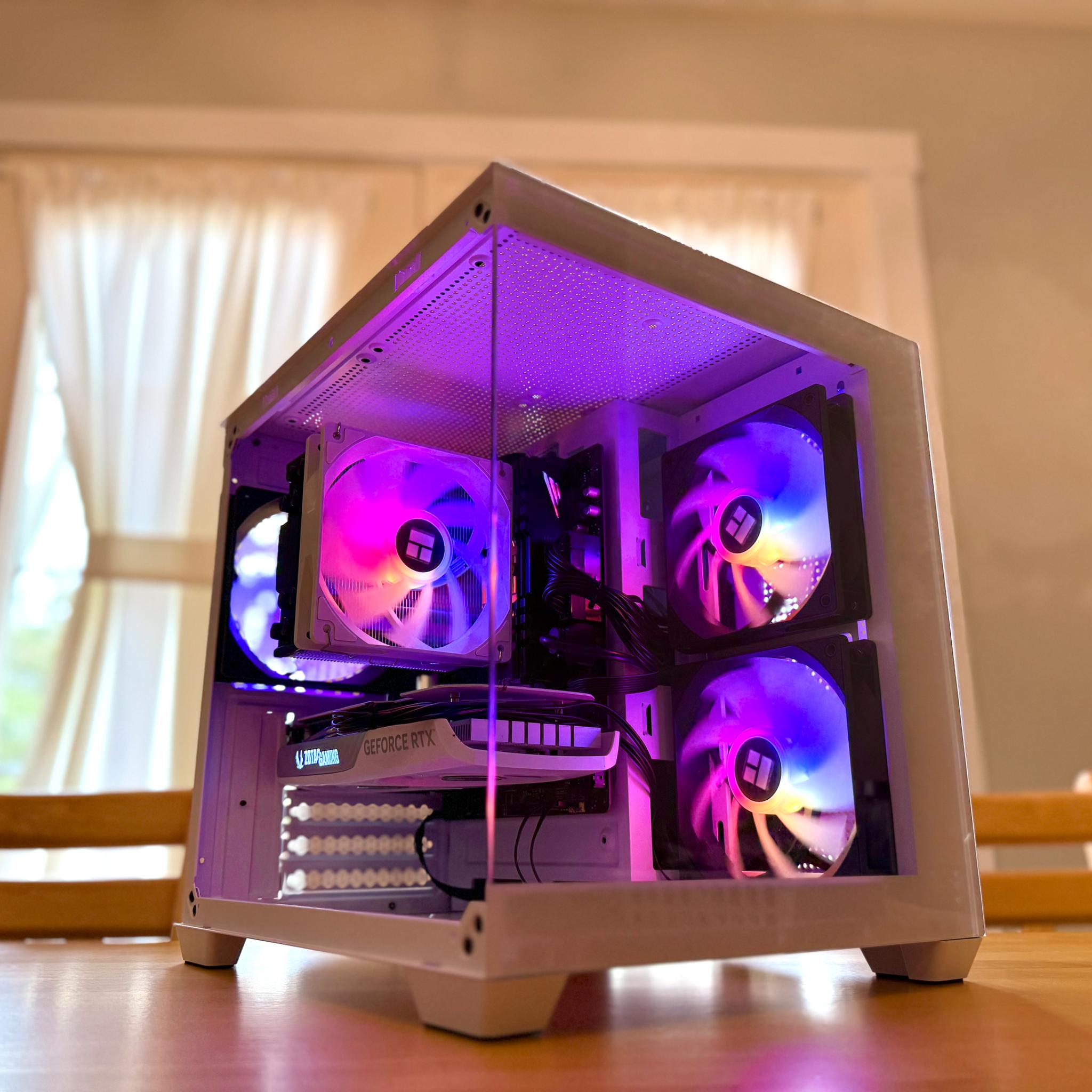 ⚪️▫️| RTX 4060, Ryzen 2600, 16gb Ram, 1tb SSD WiFi Equipped, White ARGB Gaming PC