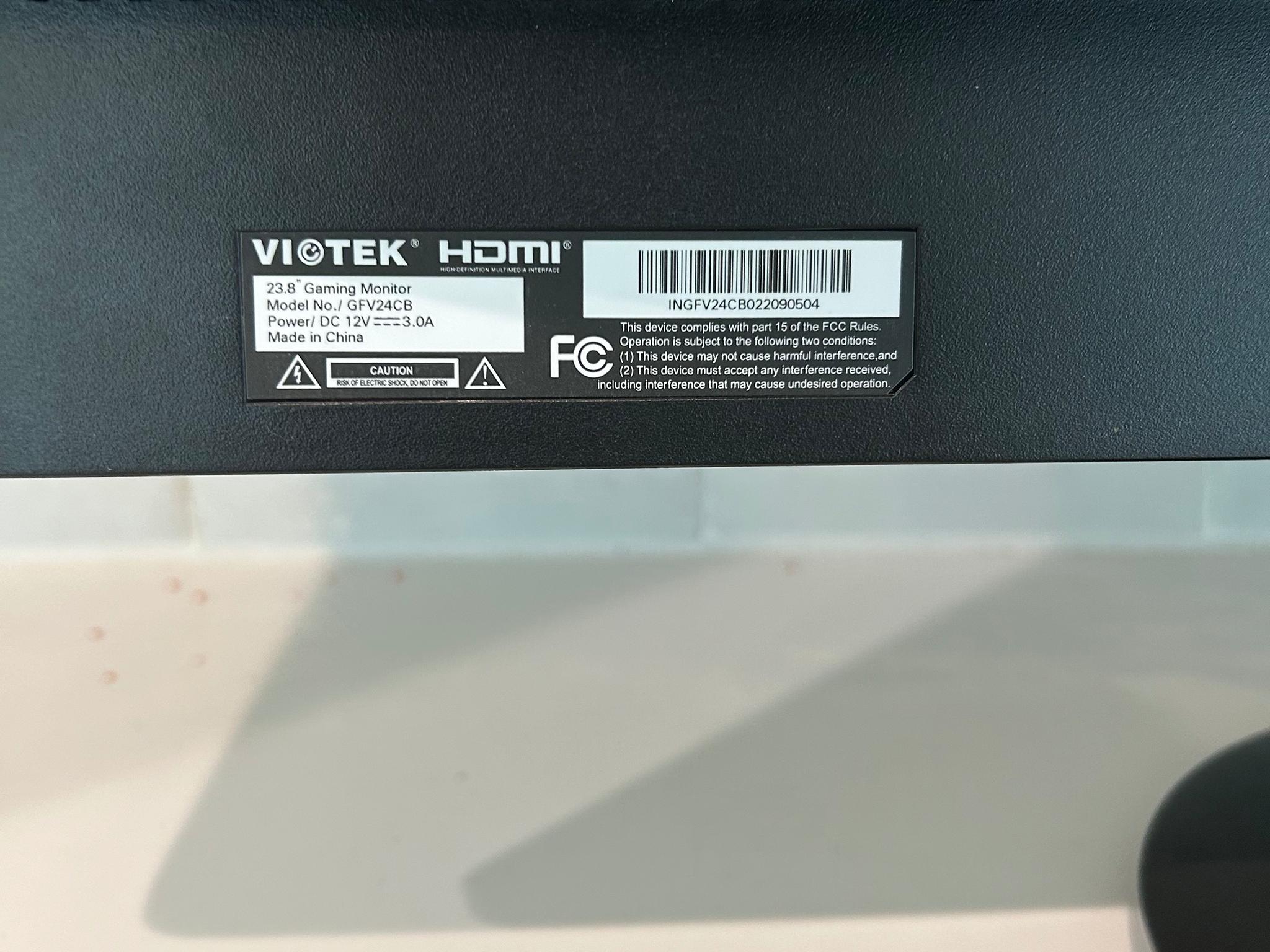 Viotek GFV24C 24 inch Widescreen VA LCD Gaming Monitor