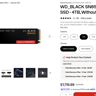 Western Digital WD_BLACK SN850X 4TB NVMe Internal M.2 SSD NEW SEALED w/o heatsink