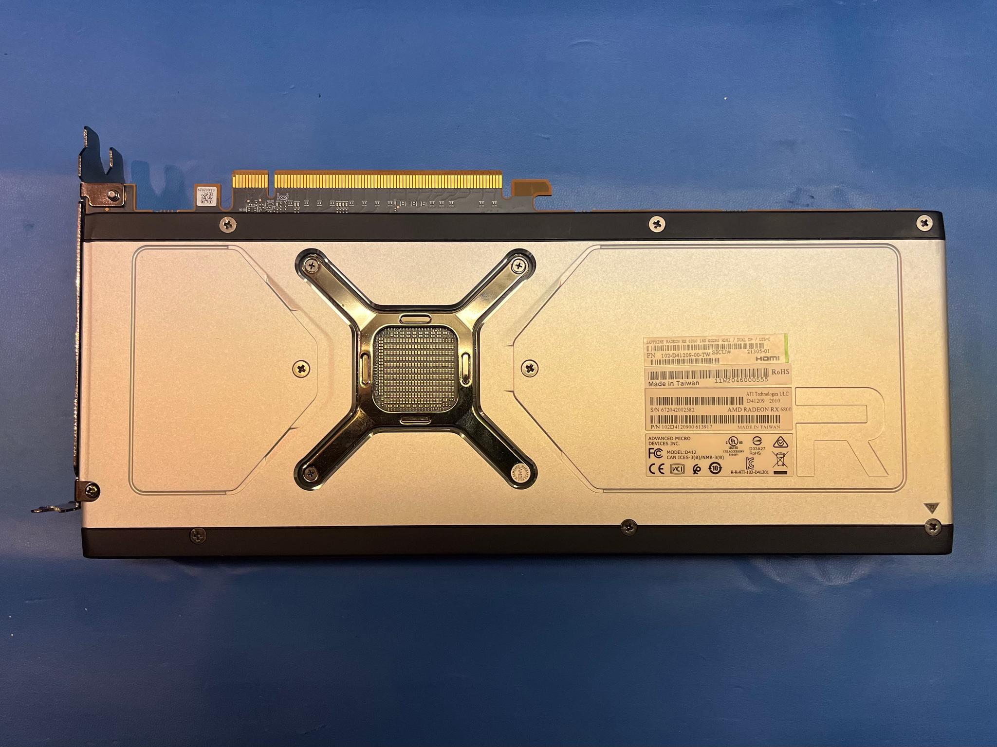 Sapphire AMD Radeon RX 6800 Reference Card 16GB VRAM