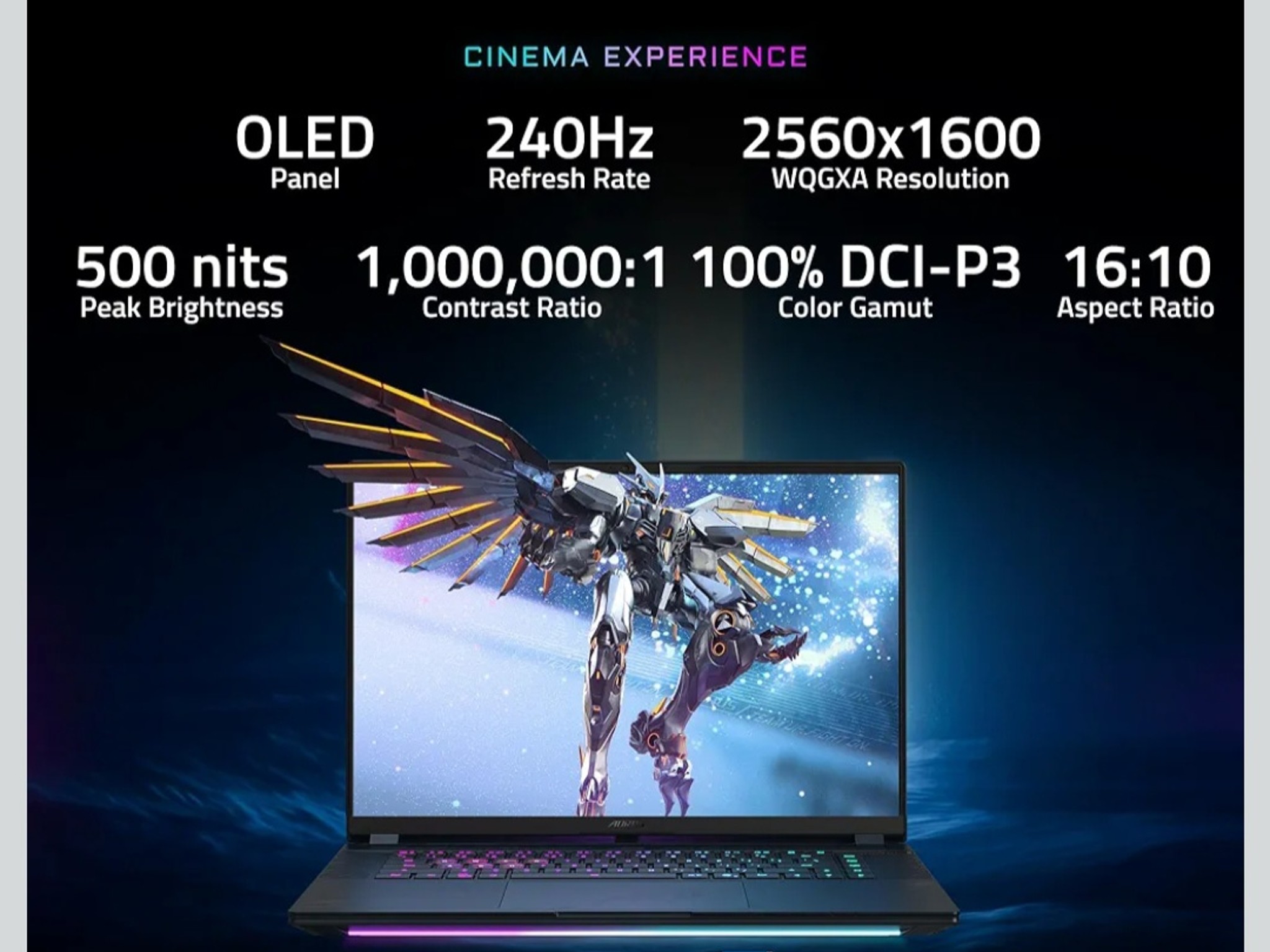 Gigabyte Auros Master Gaming Laptop RTX 5070Ti l Intel I9 275HX l 32GB DDR5 l 1600p 240Hz OLED