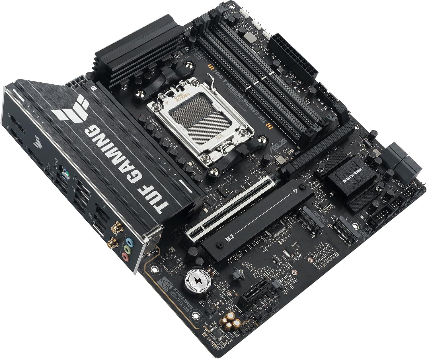 ASUS TUF GAMING B650EM-E WIFI AMD B650 AM5 DDR5 MicroATX Desktop Motherboard