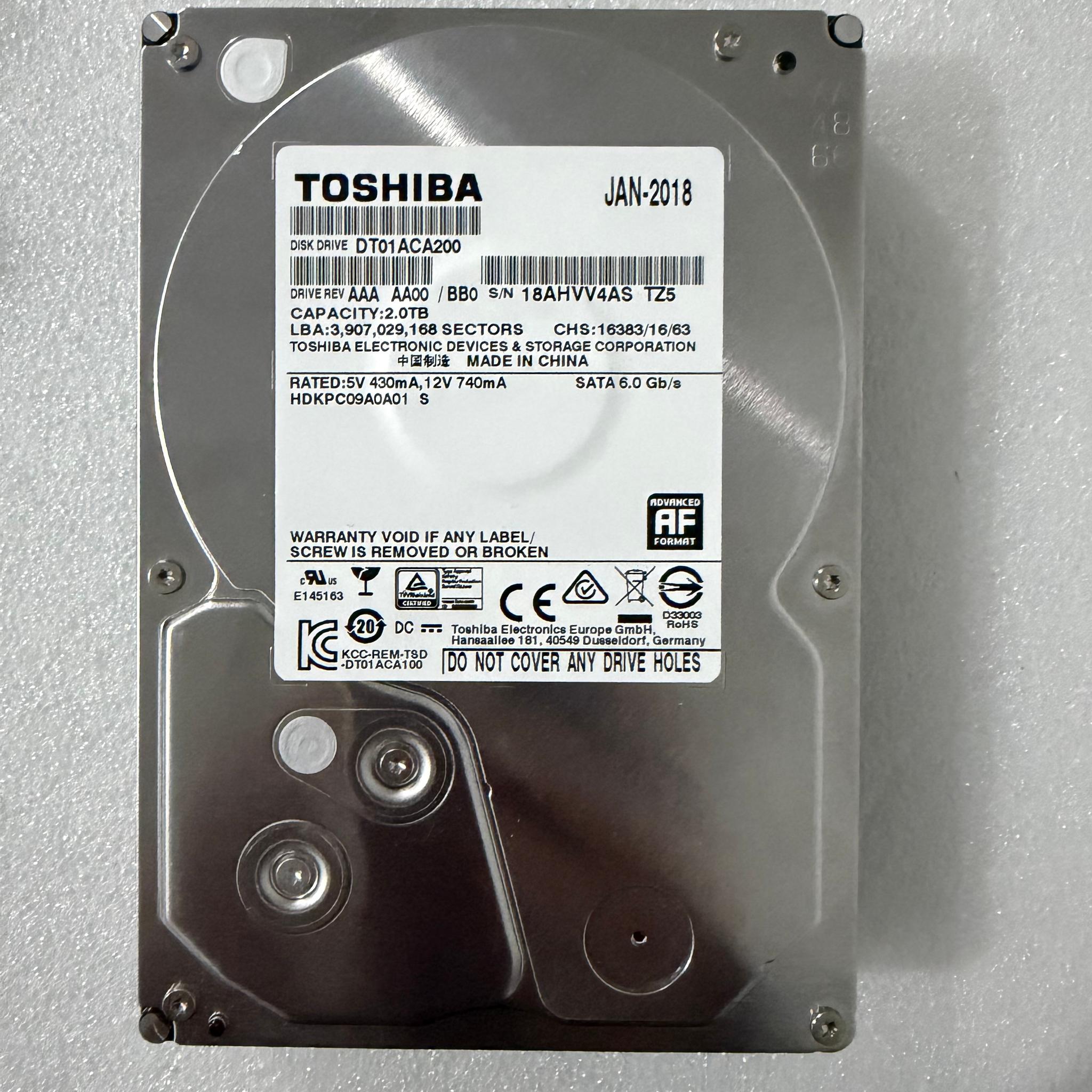 Toshiba 2TB SATA HDD Free Shipping