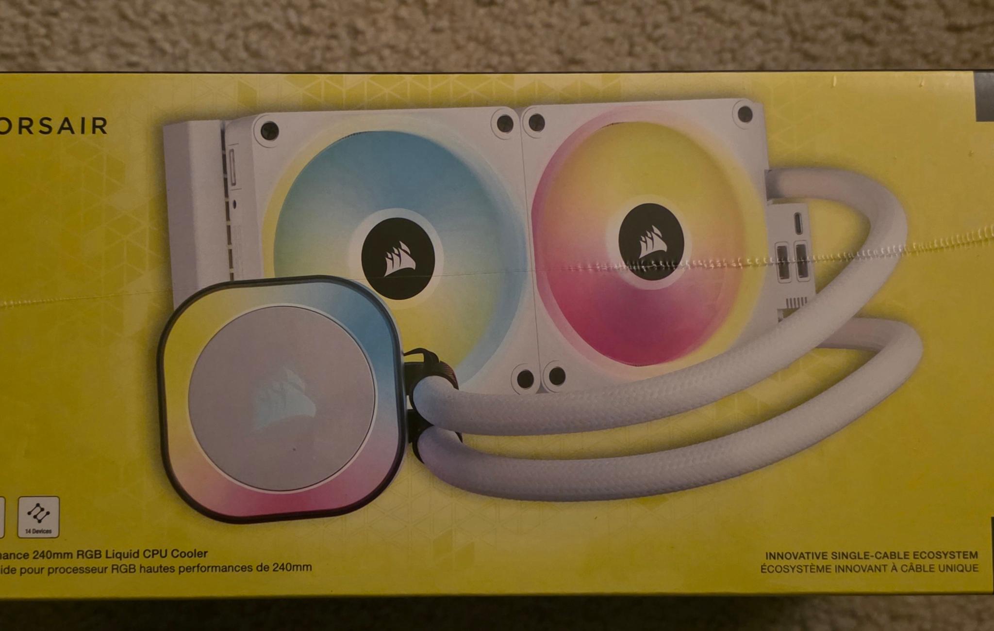 CORSAIR iCUE LINK H100i 240mm AIO RGB Liquid CPU Cooler White Brand New In Box Sealed