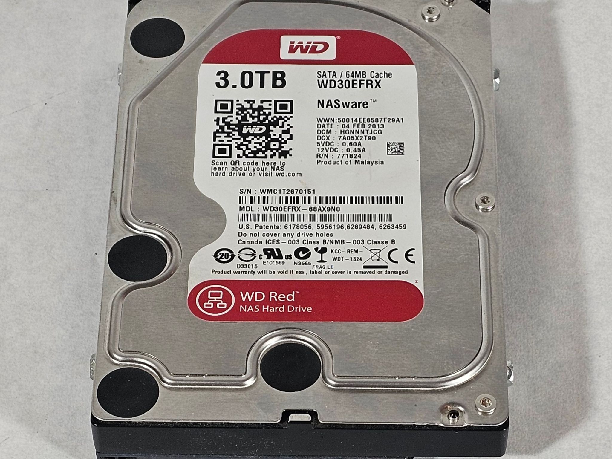 3TB 3.5" HDD Hard Drive WD Red