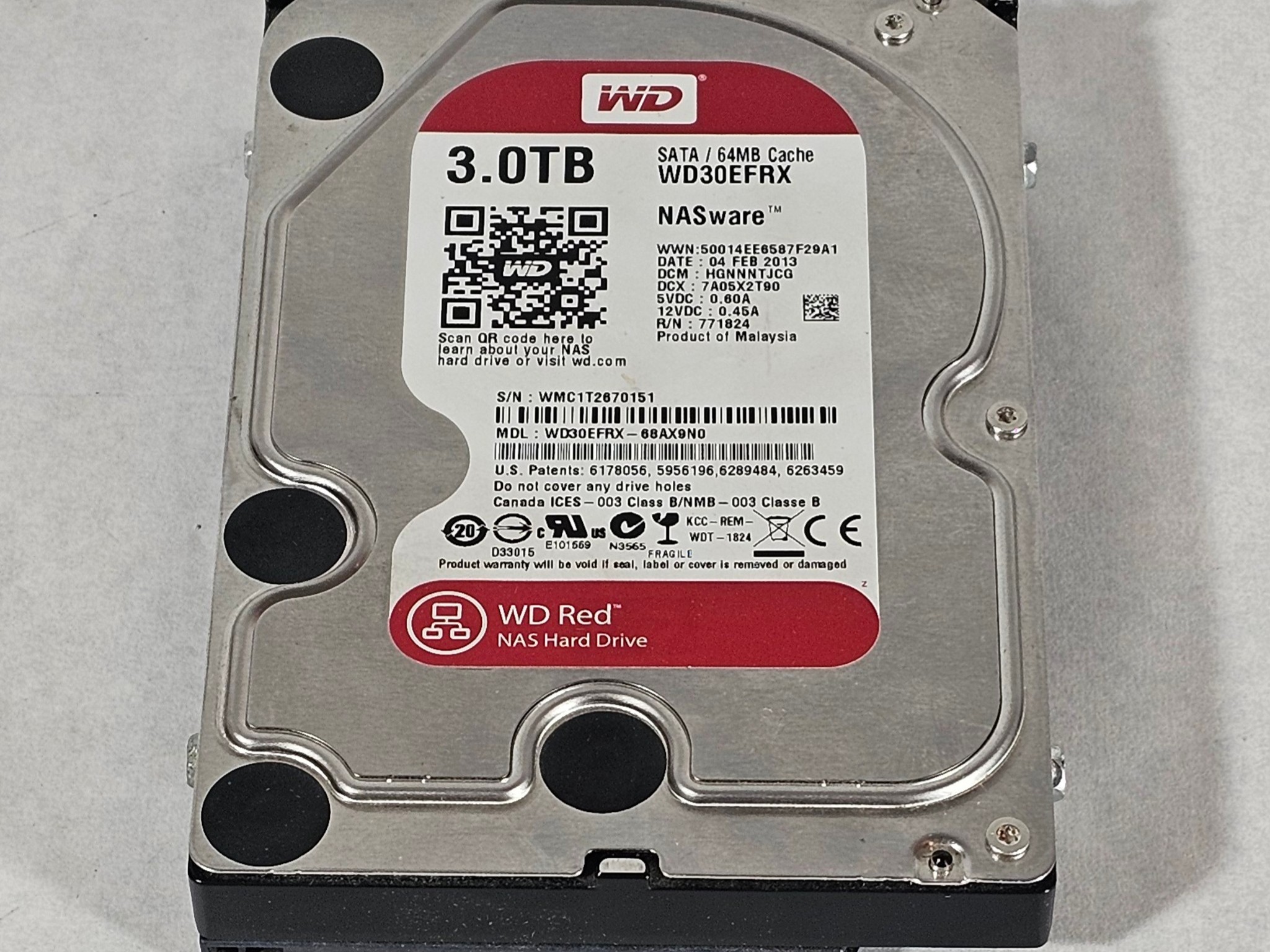 3TB 3.5" HDD Hard Drive WD Red