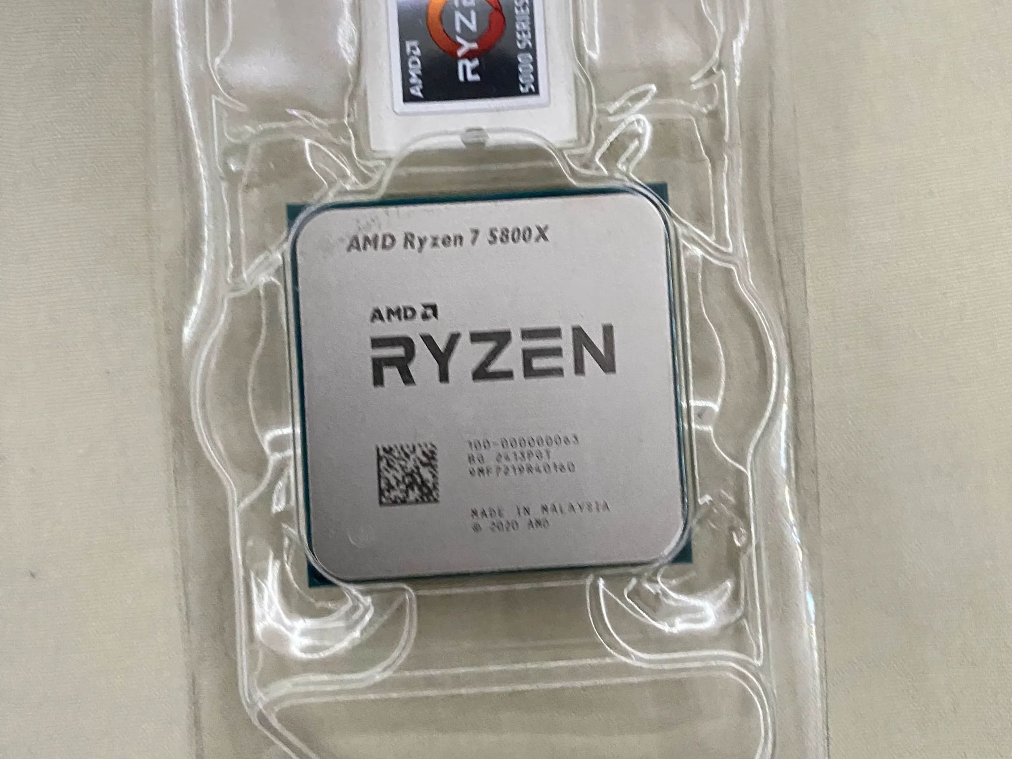 AMD Ryzen 7 5800X 8-core, 16-thread unlocked desktop processor OPEN BOX NEVER USED