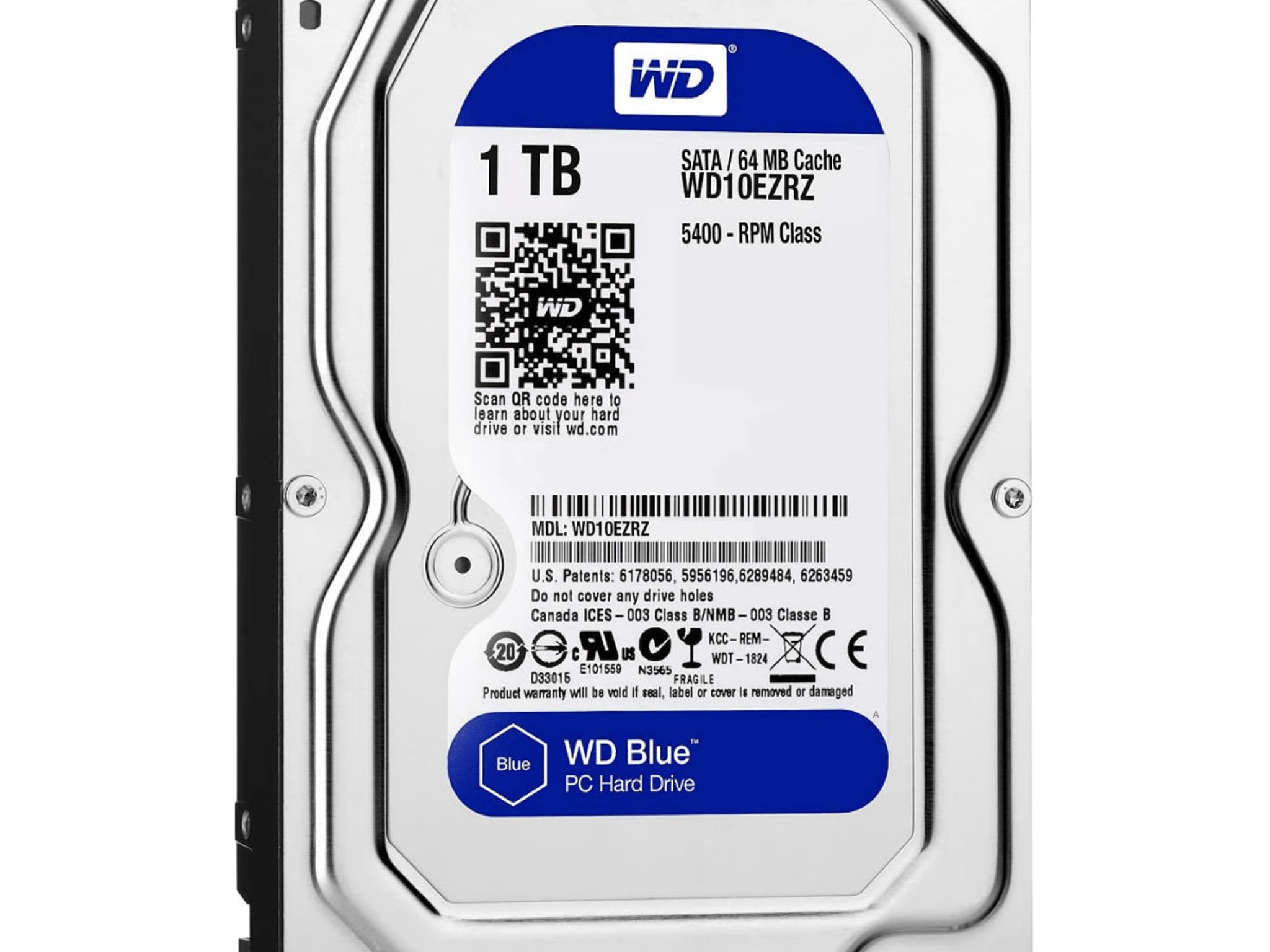WESTERN DIGITAL BLUE 1TB 3.5" SATA 64MB DESKTOP HARD DRIVE HDD WD10EZRZ