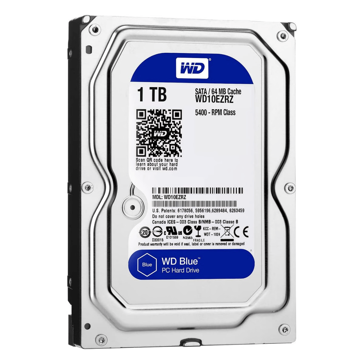 WESTERN DIGITAL BLUE 1TB 3.5" SATA 64MB DESKTOP HARD DRIVE HDD WD10EZRZ