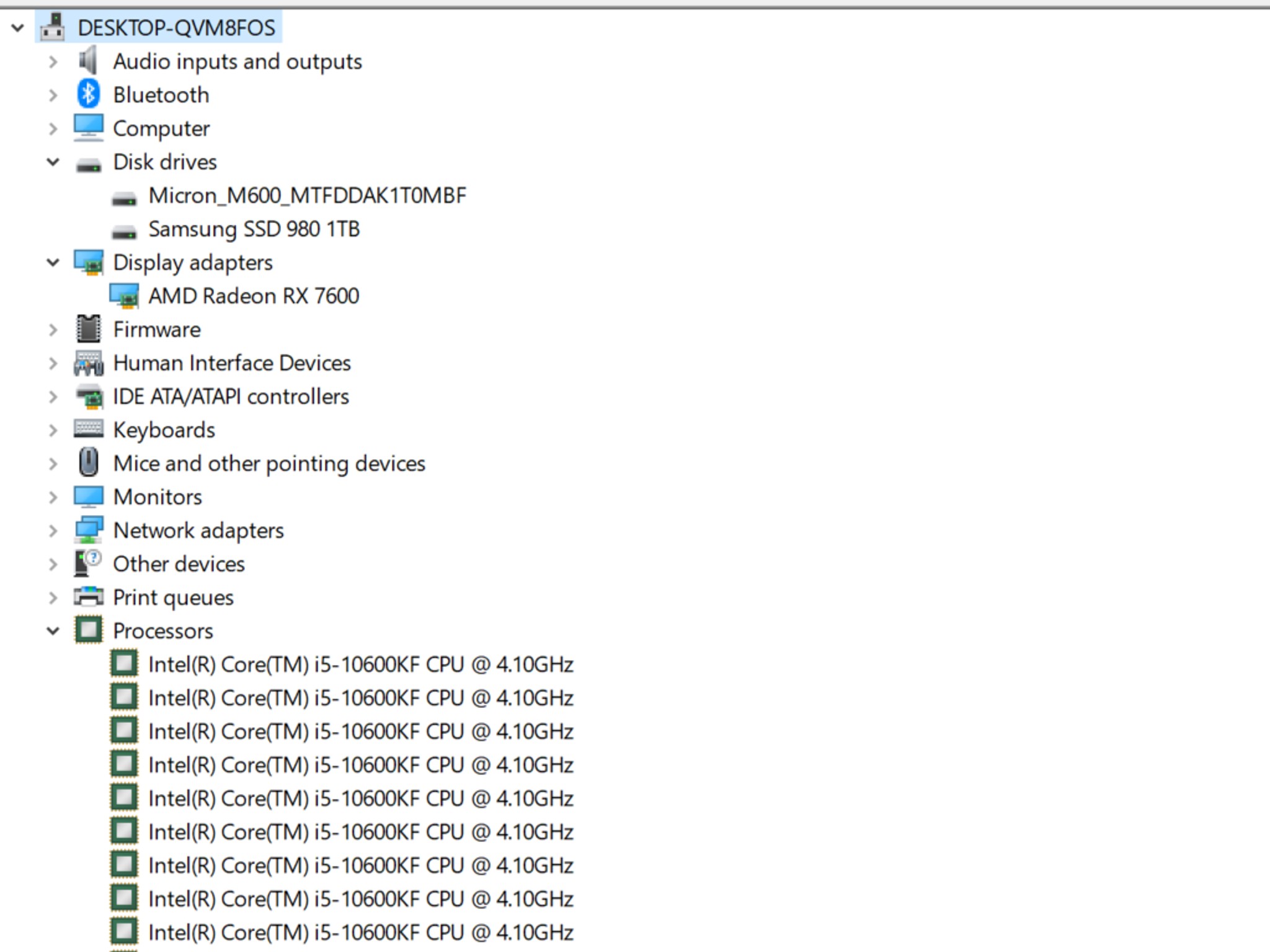 Blue Ice--i5 10600KF, RX 7600, Strix B460I, 64Gb RAM, 2TB SSDs, 240mm AIO, WiFi/BT