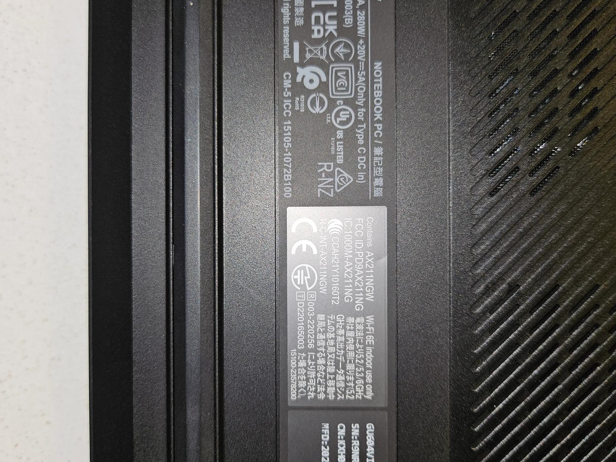 ROG Zephyrus M16 13th Gen Intel(R) Core(TM) i9-13900H   2.60 GHz RTX 4070 1TB SSD