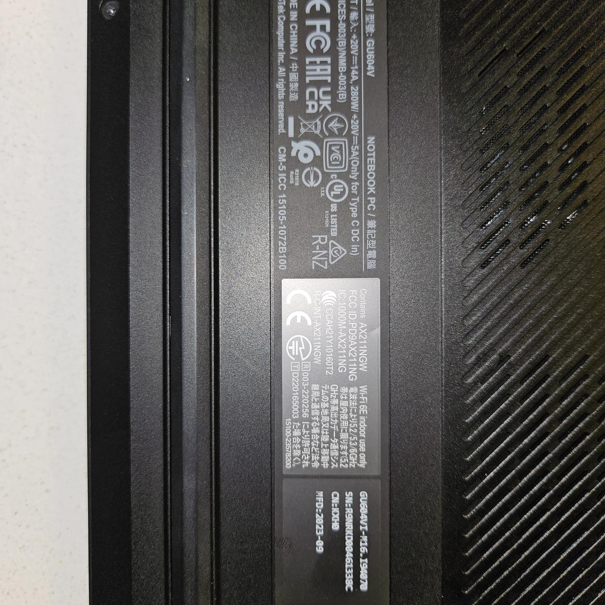ROG Zephyrus M16 13th Gen Intel(R) Core(TM) i9-13900H   2.60 GHz RTX 4070 1TB SSD