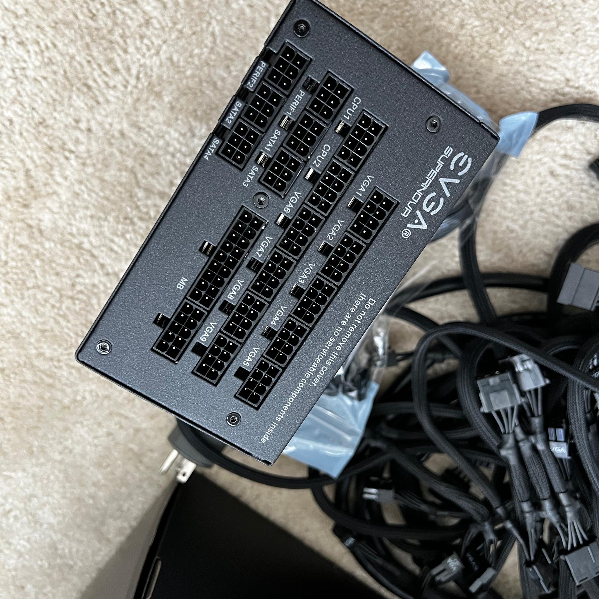 EVGA SuperNOVA 1600 P+, 80+ PLATINUM 1600W 220-PP-1600-X1 + CableMod 12VHPWR