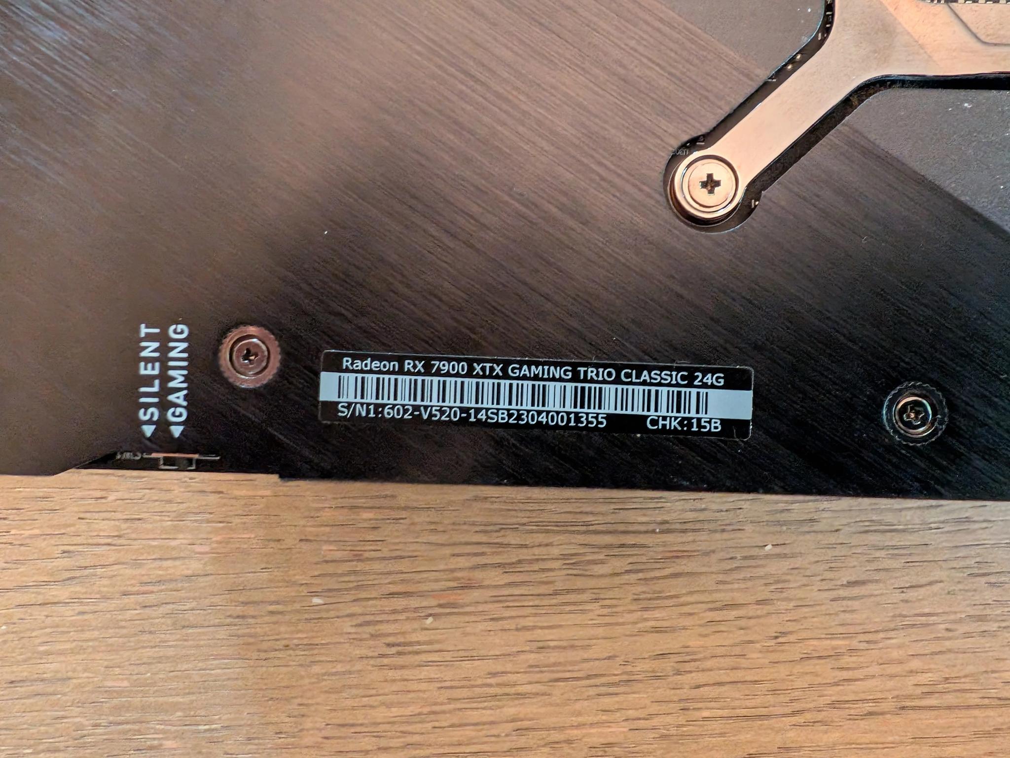 AMD 7900 XTX MSI Gaming Trio