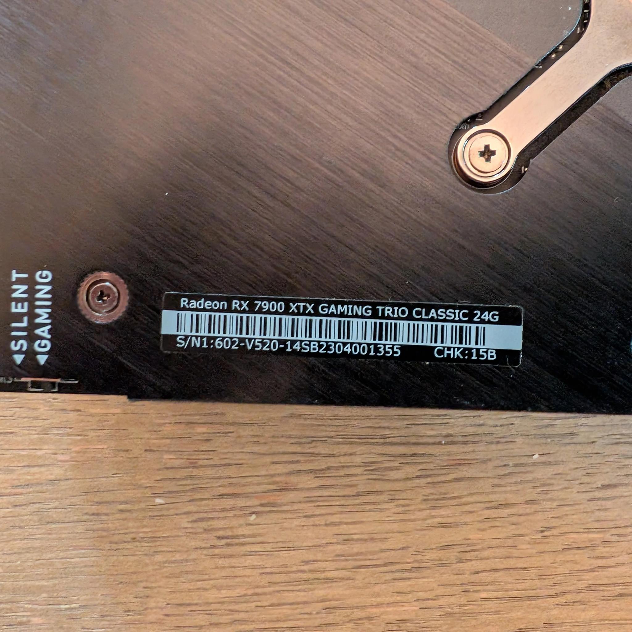 AMD 7900 XTX MSI Gaming Trio