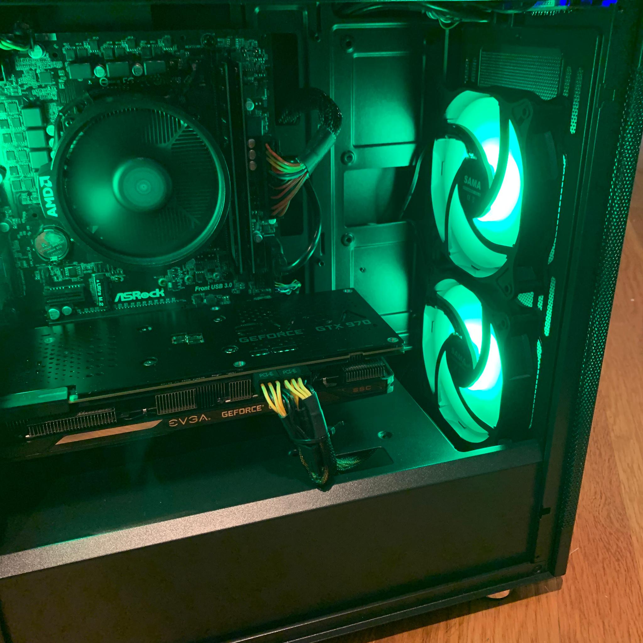 GTX 970 R5 1600 FORTNITE READY WHITE CUSTOM GAMING PC 16GB RAM 1TB SSD WINDOWS 10