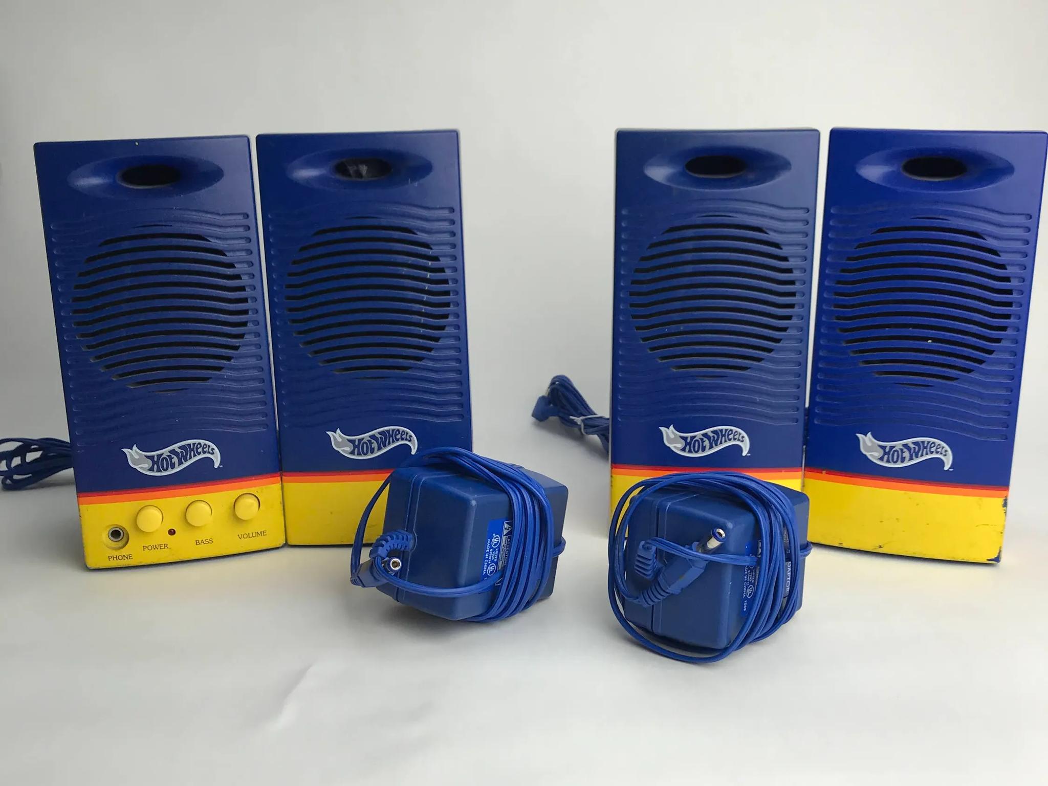 2 pairs! Vintage Hot Wheels Speakers | Patriot Computers EHC333P |