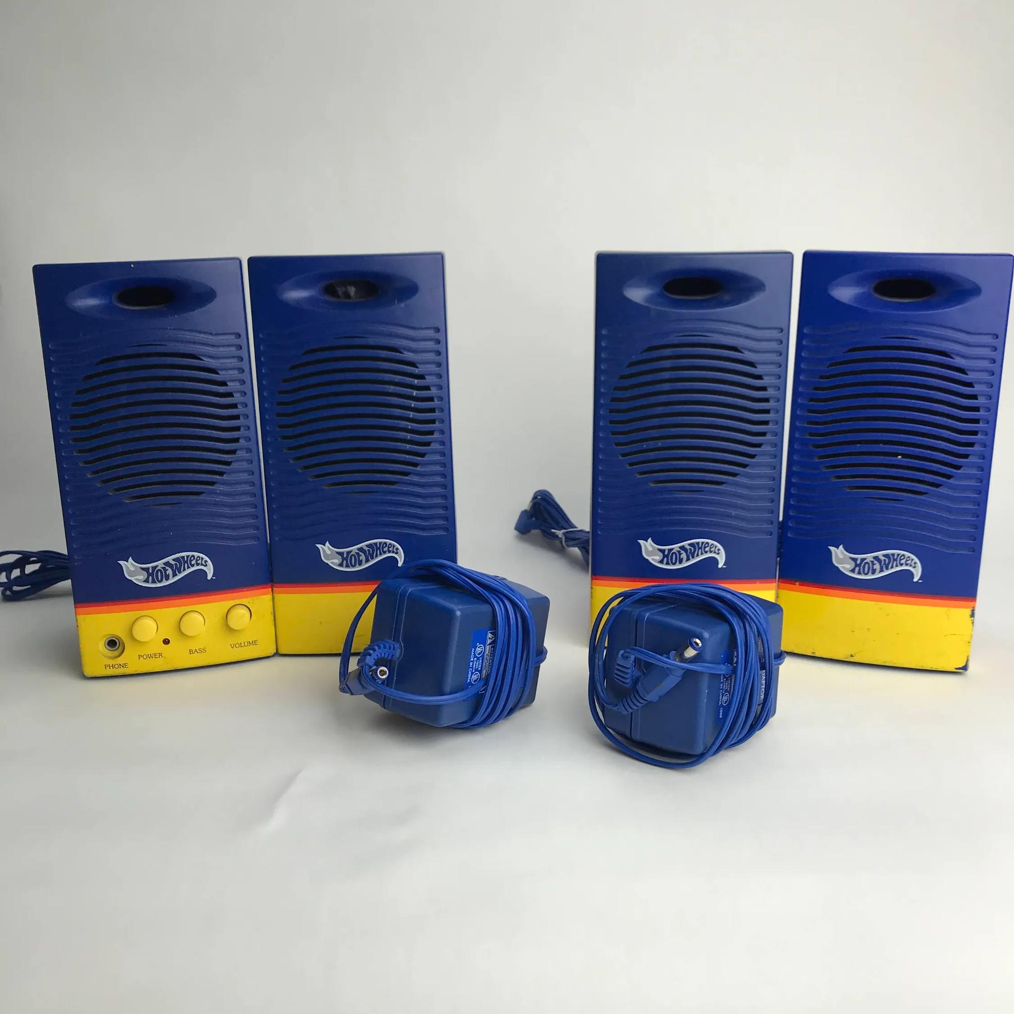 2 pairs! Vintage Hot Wheels Speakers | Patriot Computers EHC333P |
