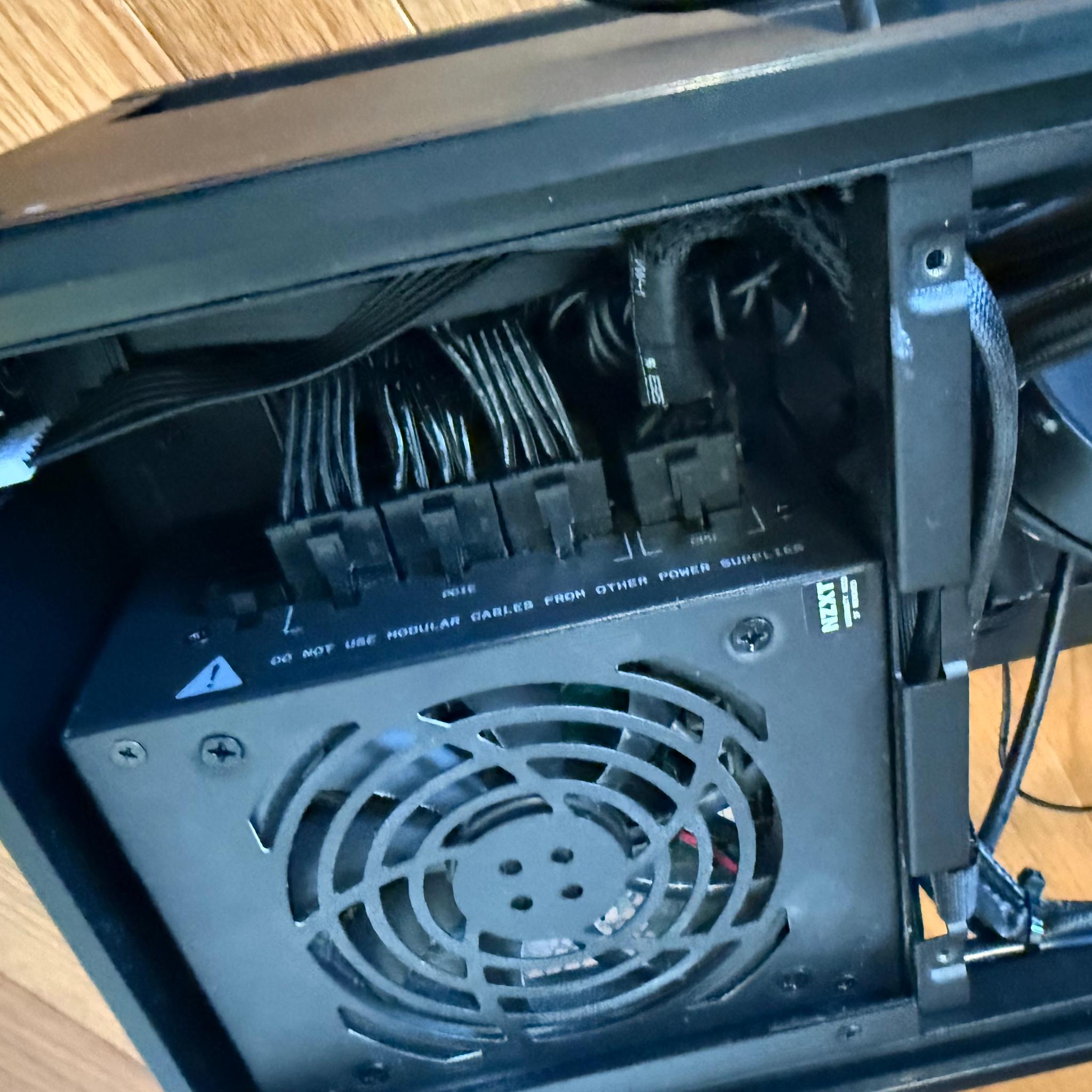 NZXT H1 V1 - Mini-ITX SFF Case (White/Black) with 650W PSU & 140mm AIO