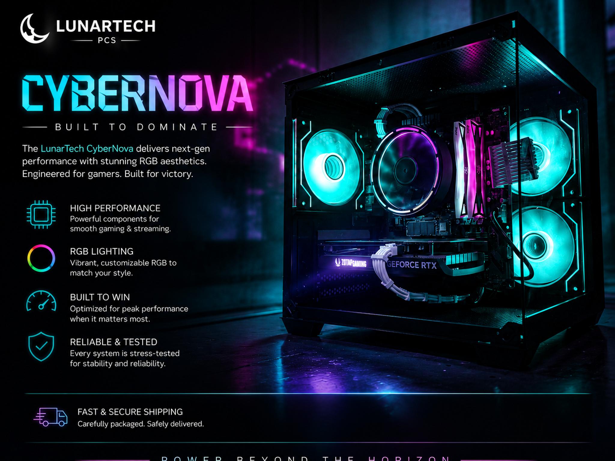 🌈"CyberNova"⚫️| 1080p Gaming | RTX 4060 | Ryzen 5 3600 | 16GB Ram | 512GB SSD | Free ShIpping