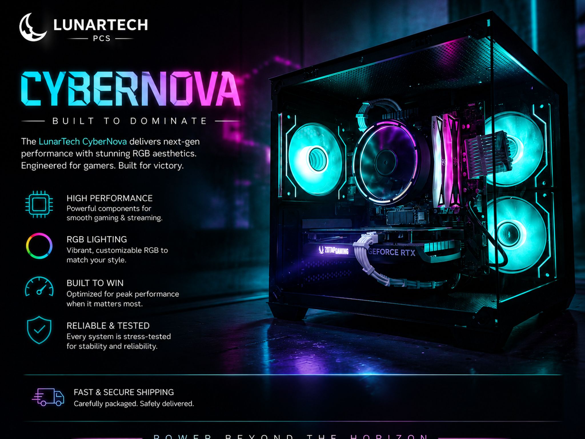 🌈"CyberNova"⚫️| 1080p Gaming | RTX 4060 | Ryzen 5 3600 | 16GB Ram | 512GB SSD | Free ShIpping
