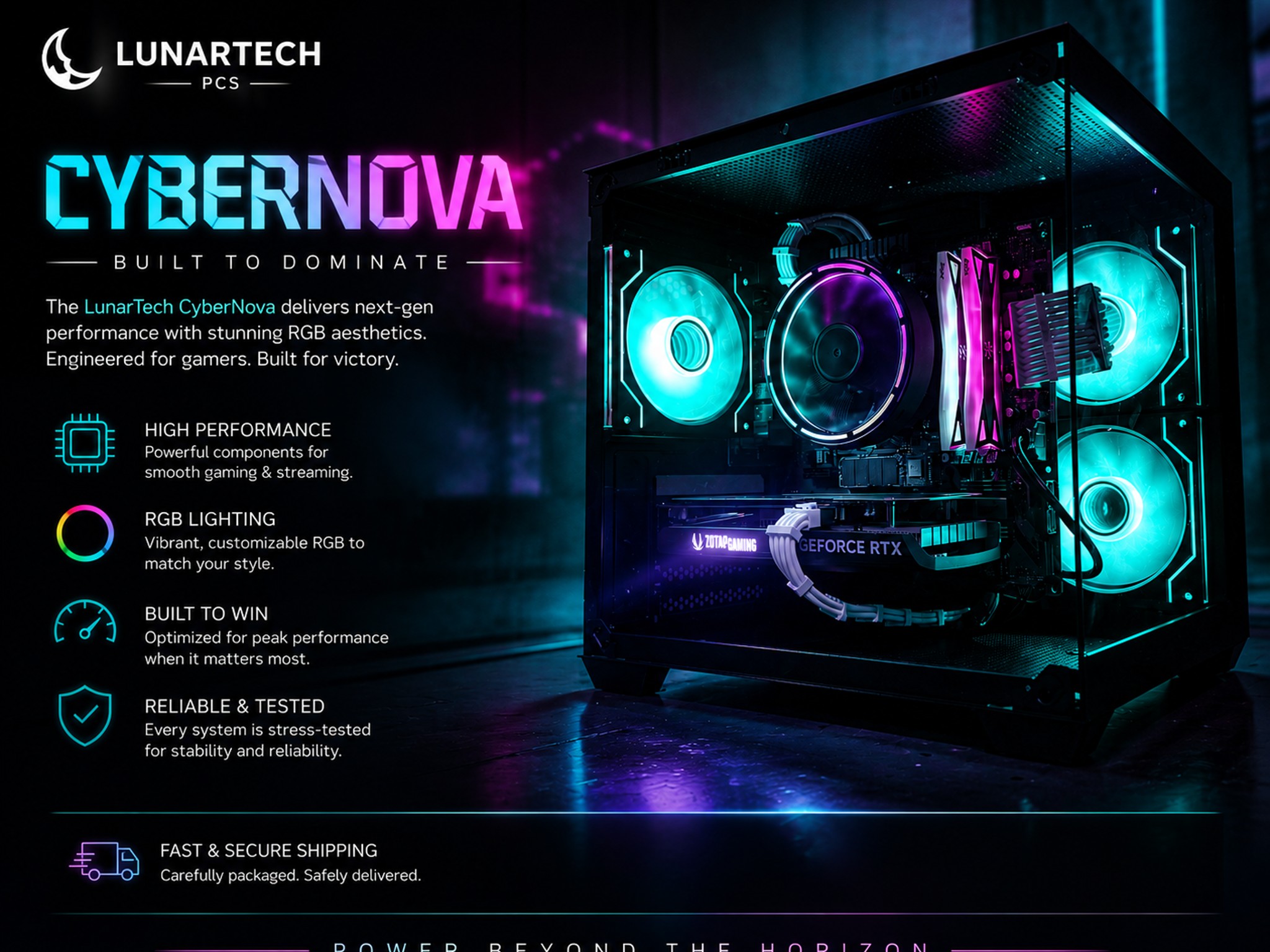 🌈"CyberNova"⚫️| 1080p Gaming | RTX 5060 | Ryzen 5 3600 | 16GB Ram | 512GB SSD | Free ShIpping