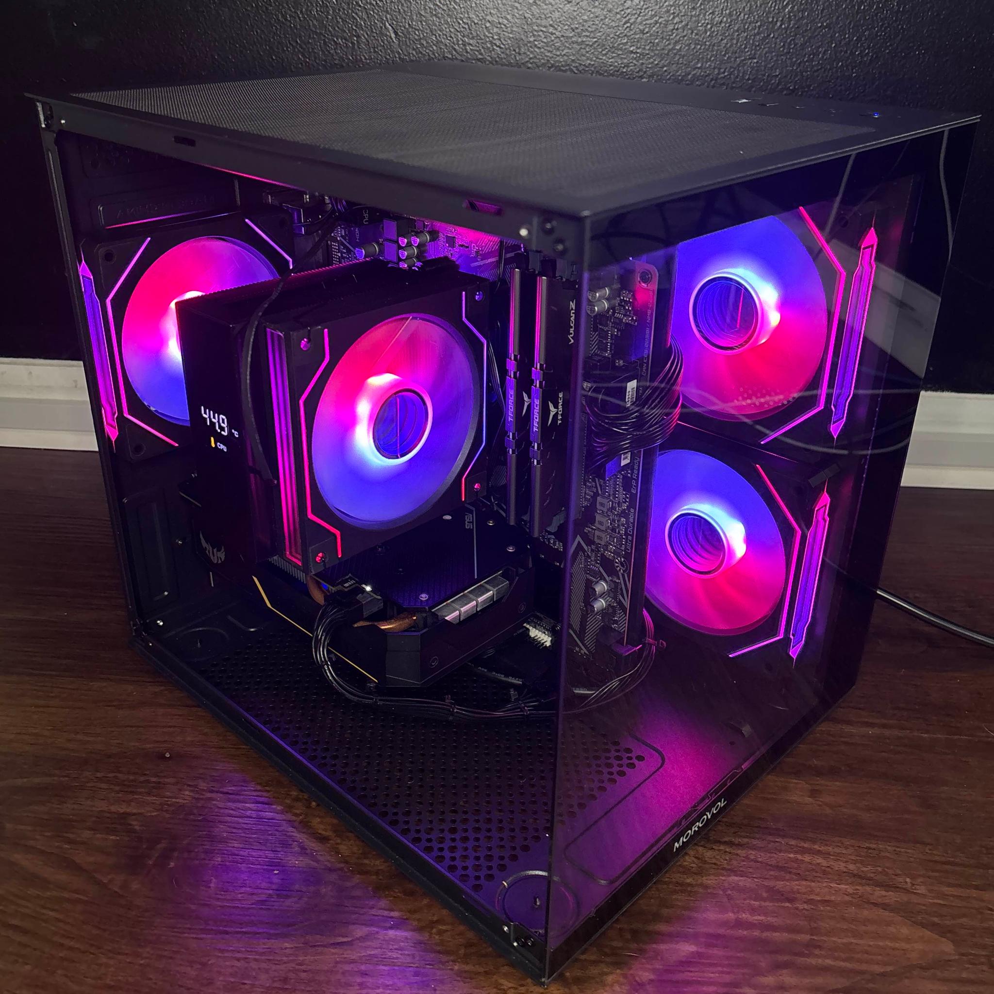 Black Gaming PC (GTX 1660 Super 6GB +AMD Ryzen 5 2600X + 16GB DDR4 + SSD)