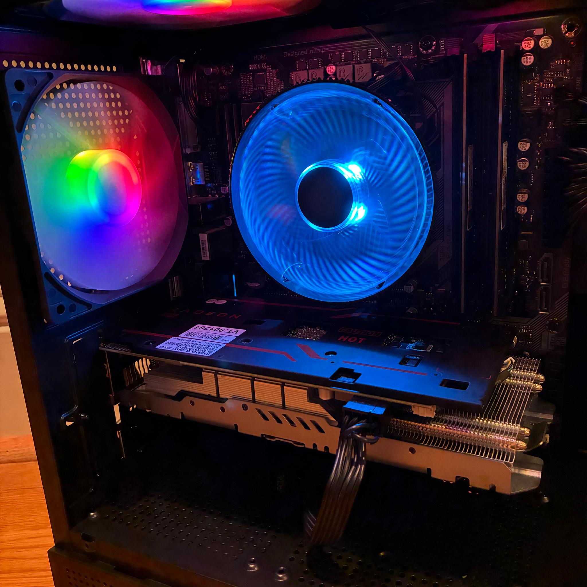 R5 5600 RX 580 8GB CUSTOM GAMING PC 16GB DDR4 512GB SSD WIFI 6E RGB WINDOWS 10/11
