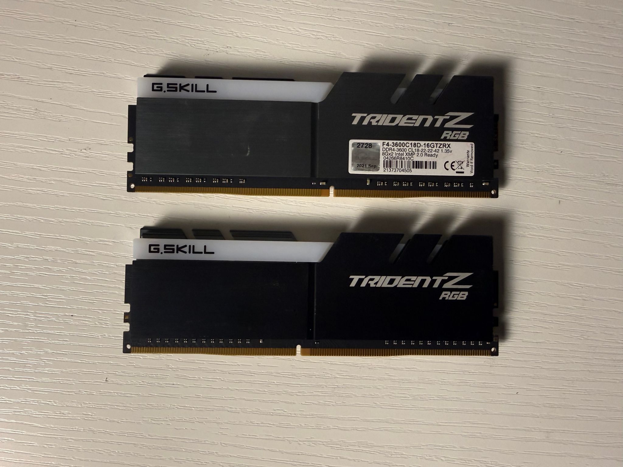 G.Skill TridentZ RGB 16GB DDR4-3600 (2x8GB)