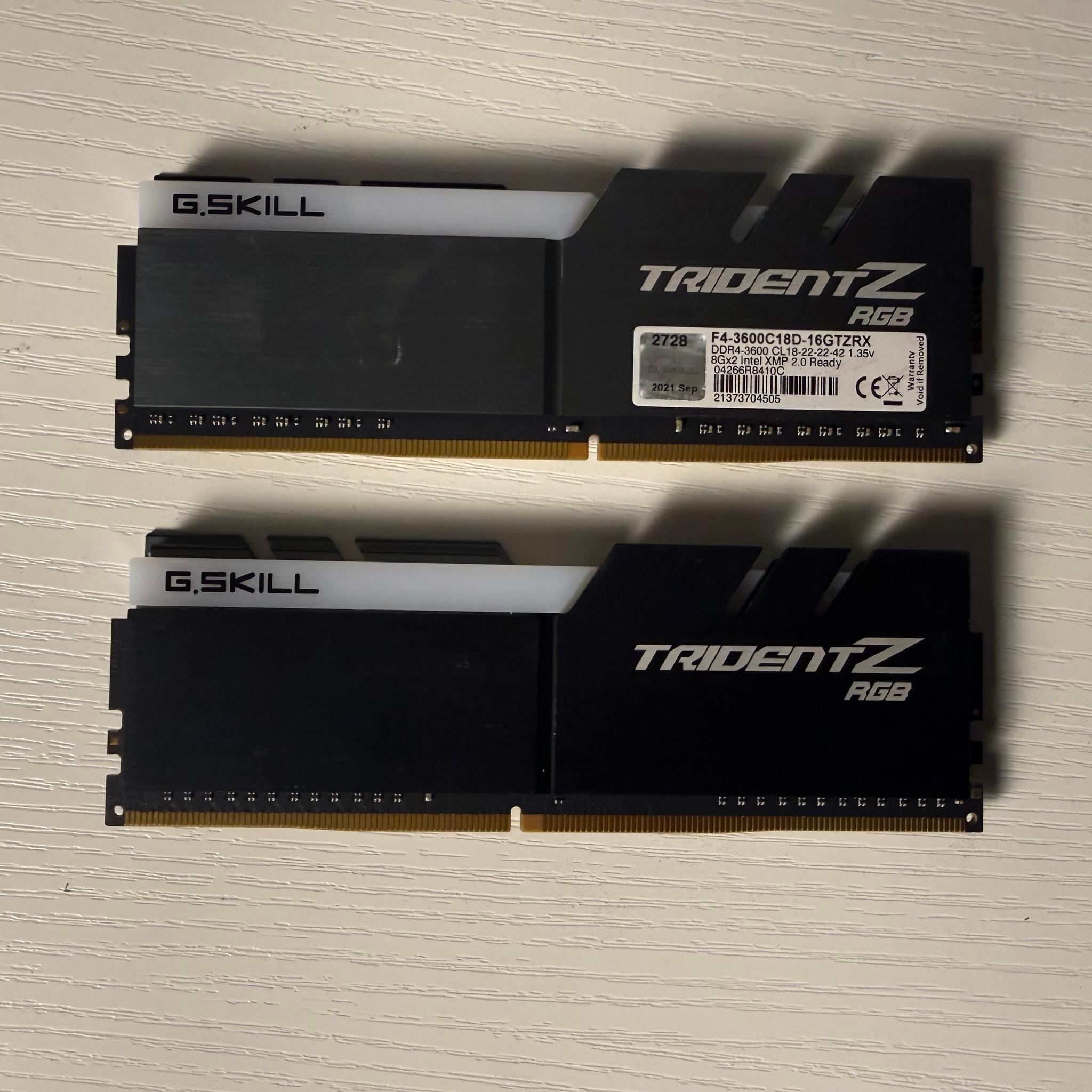 G.Skill TridentZ RGB 16GB DDR4-3600 (2x8GB)