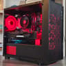 Red + Black Gaming PC | RX Vega 56 8GB | R5 2600 | 16GB | 500GB | ARGB | Wi-Fi + BT | 750W 80+ Gold